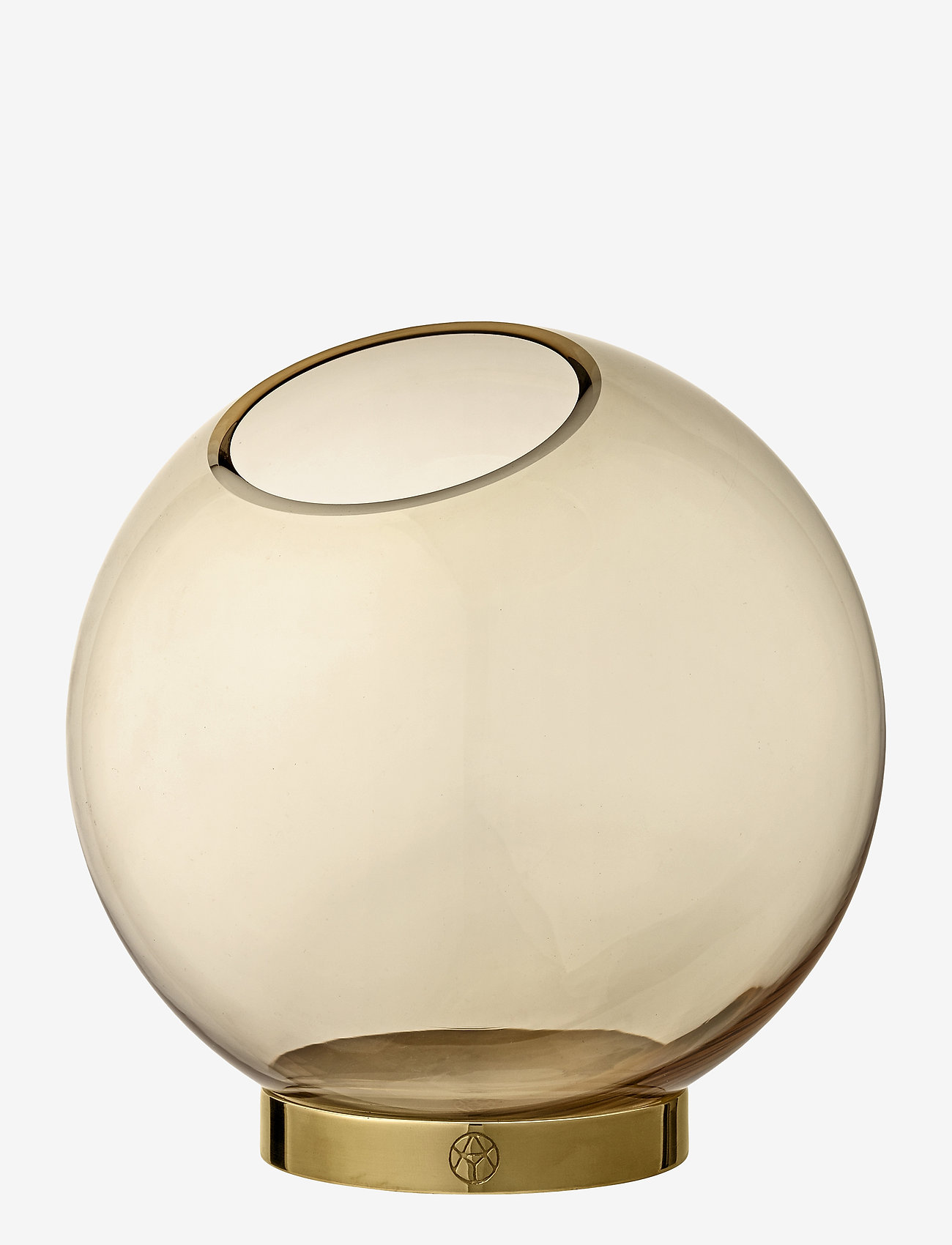 AYTM - GLOBE vase w. stand - duże wazony - amber/gold - 0