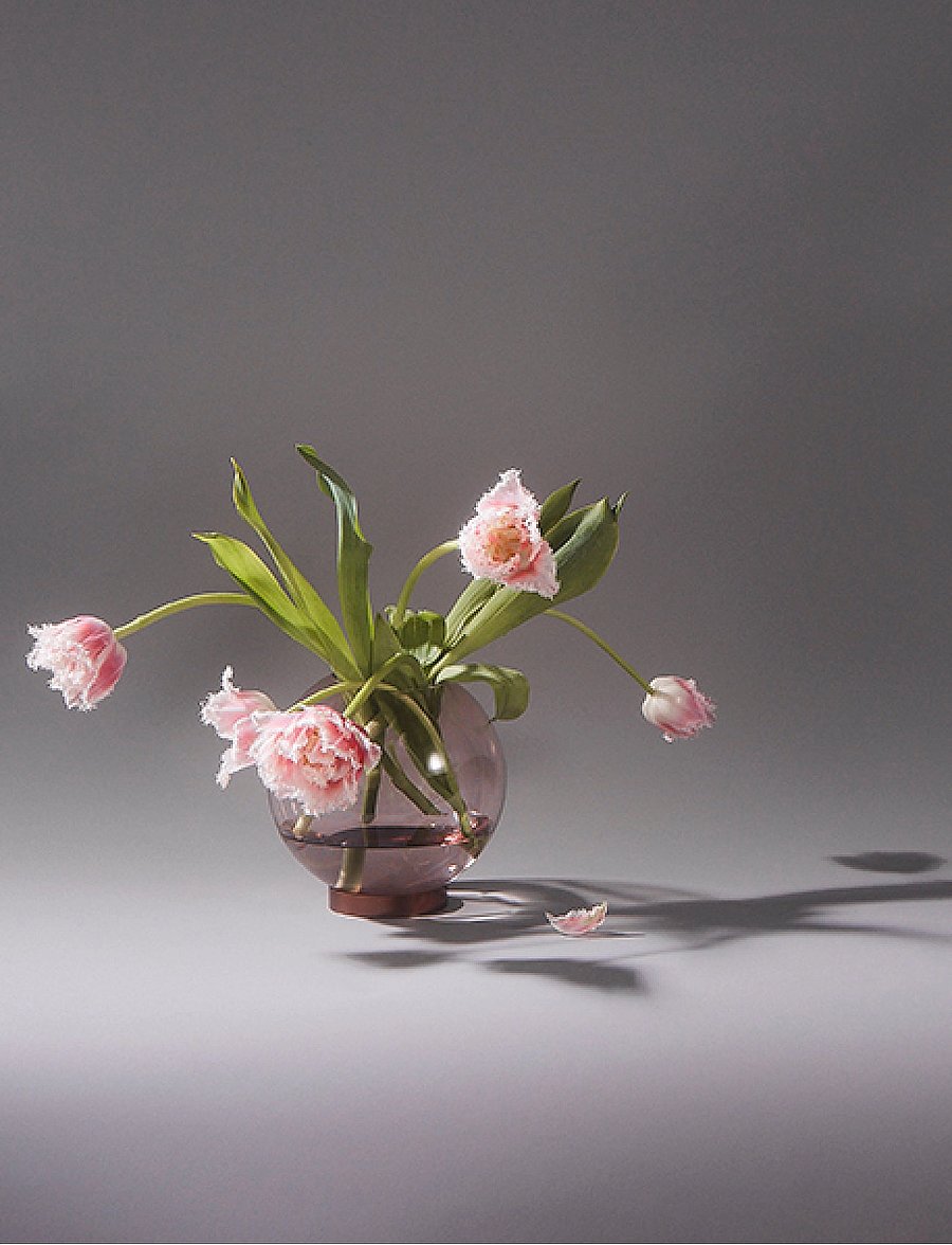 AYTM - GLOBE vase w. stand - sünnipäevakingitused - rose/gold - 2