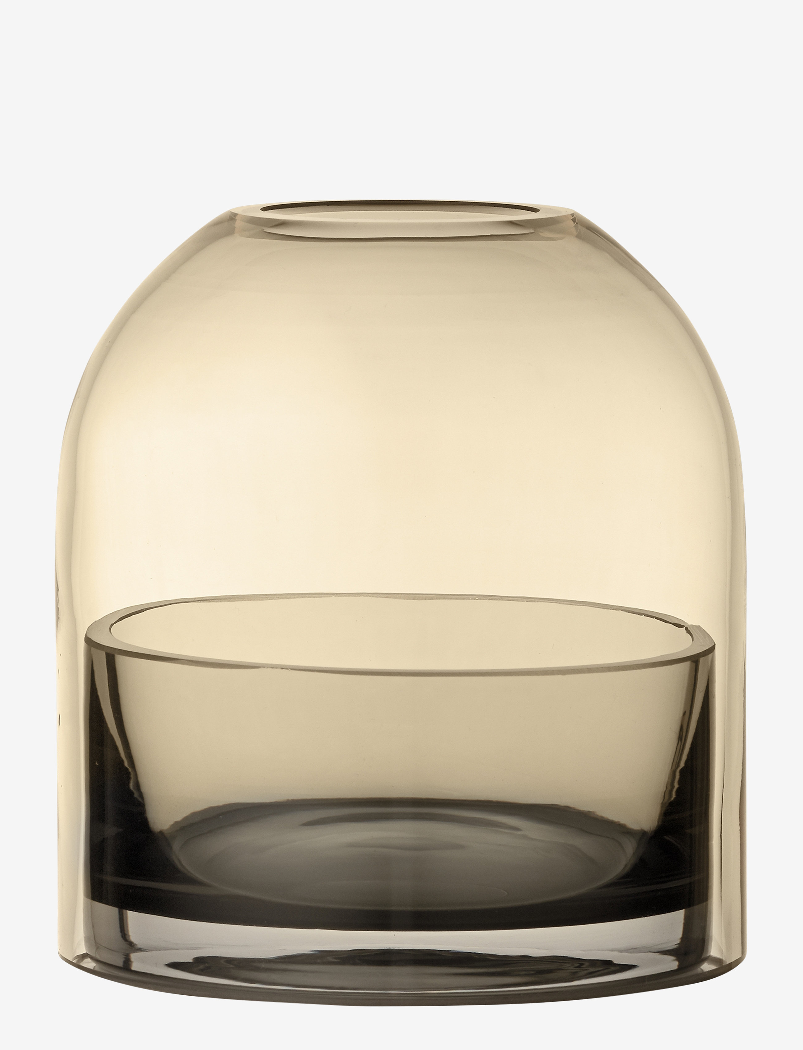 AYTM TOTA lanterne til fyrfadslys - Lysestager & Fyrfadsstager - AMBER/BLACK / beige