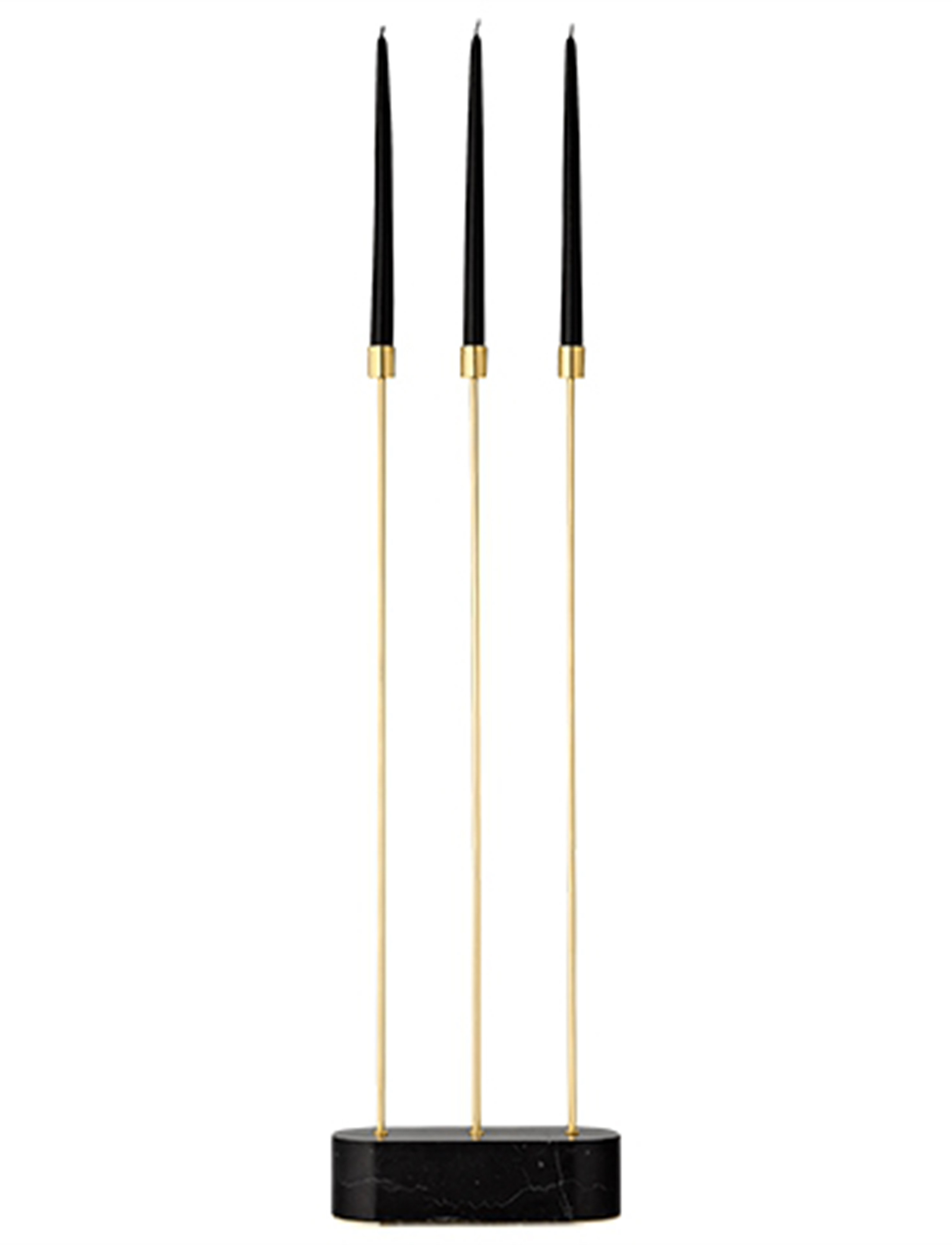 AYTM - GRASIL gulv lysestage - lysestager & fyrfadsstager - black/gold - 1