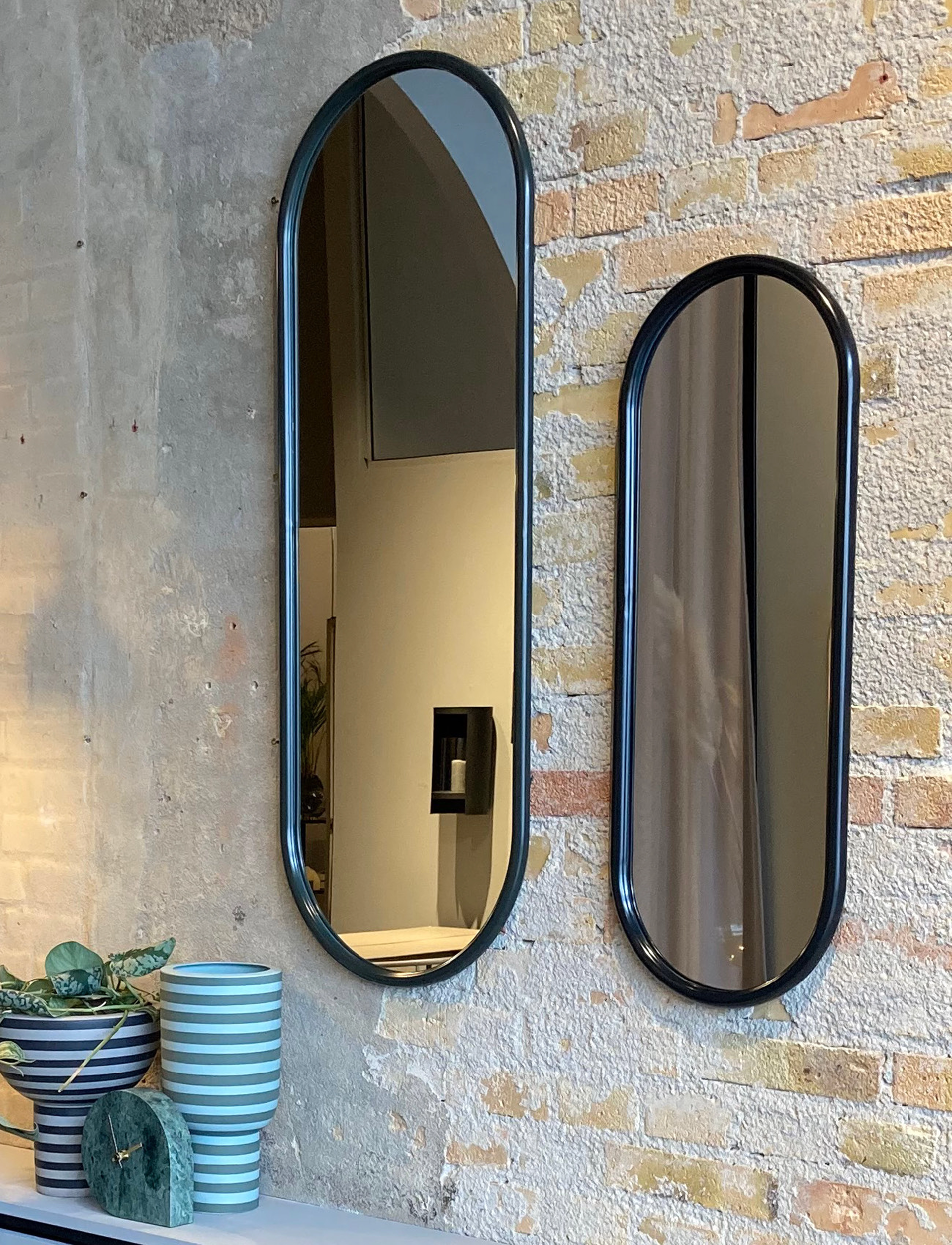 AYTM Angui Spejl, 39X108 cm, Black, Spejle > Vægspejle, Unisex