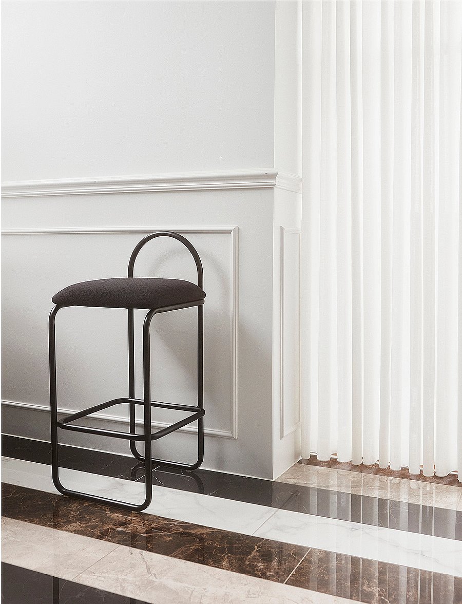AYTM - ANGUI bar chair - barhocker - anthracite bouclÉ - 0