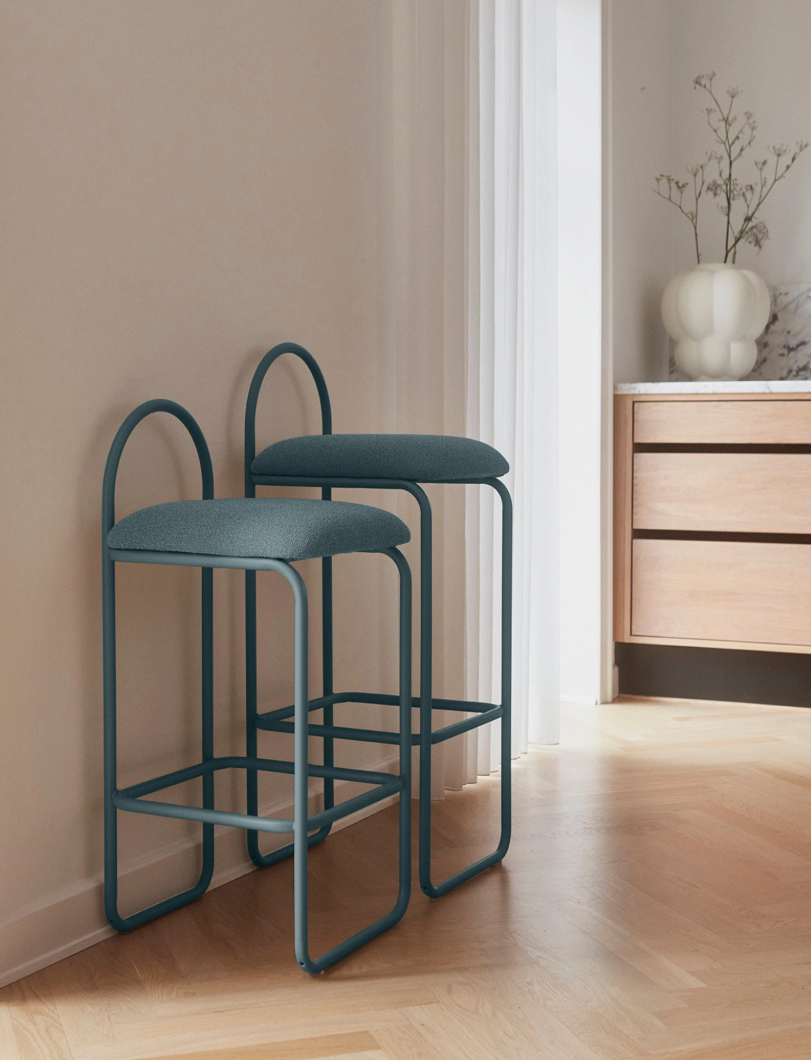 AYTM Angui Barstol, H92.5 cm, Chairs & Stools, Blau - Barstools, Homeware