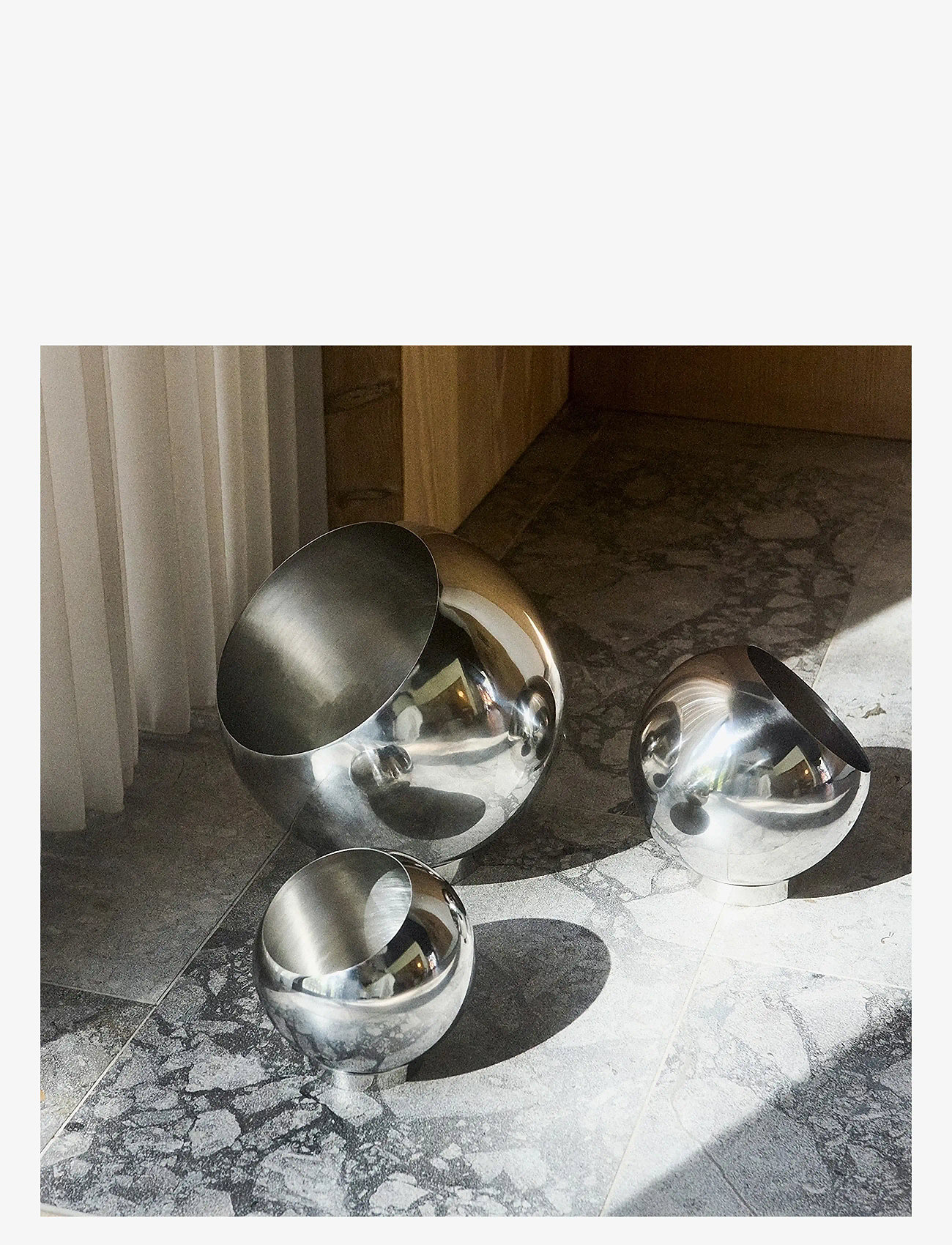 AYTM - GLOBE flowerpot - plant pots - silver - 1