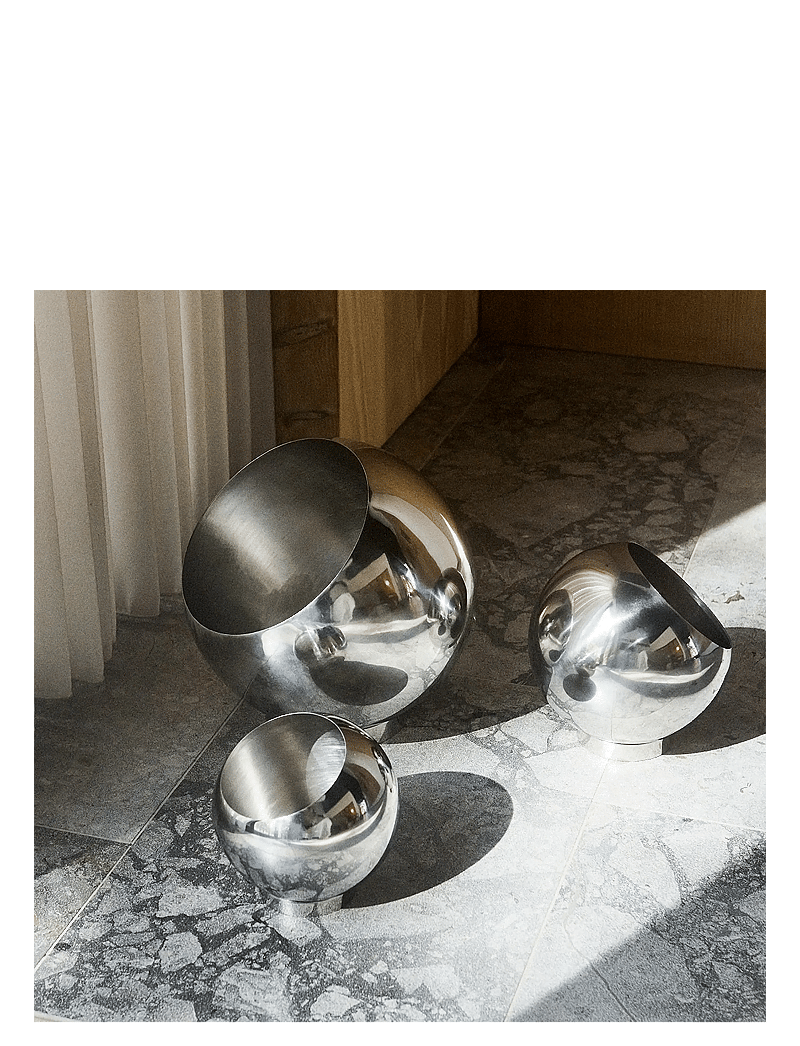 AYTM - GLOBE flowerpot - blumentöpfe - silver - 1