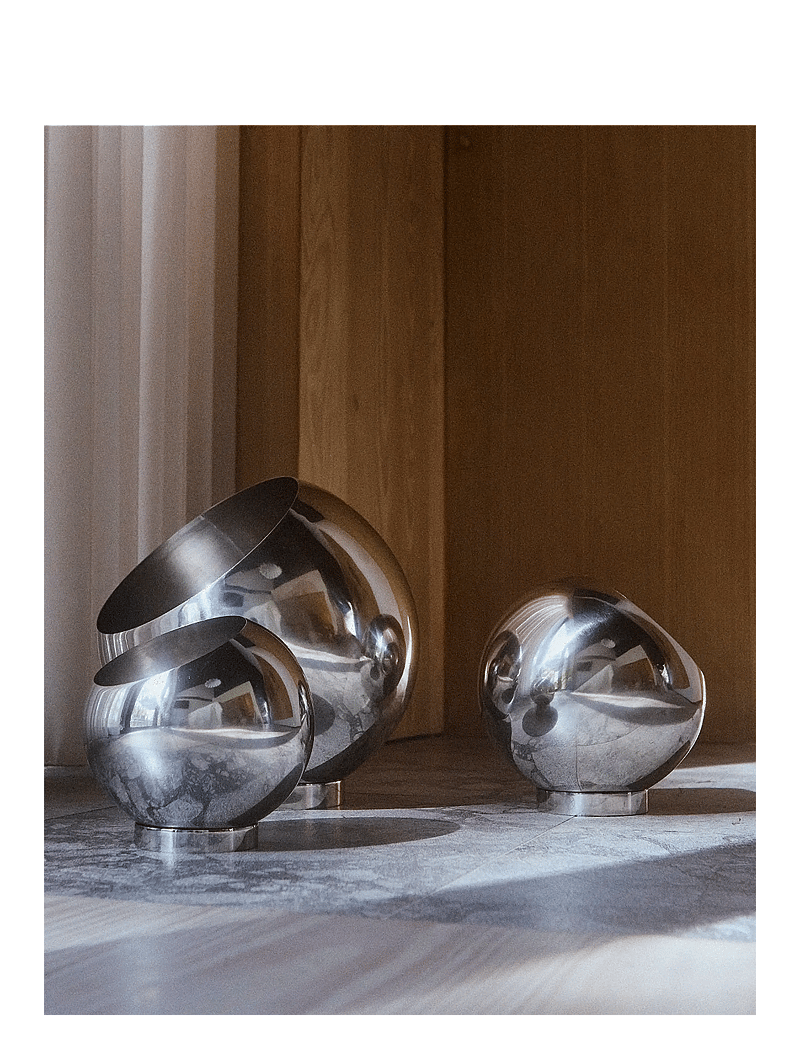 AYTM - GLOBE flowerpot - donice - silver - 2