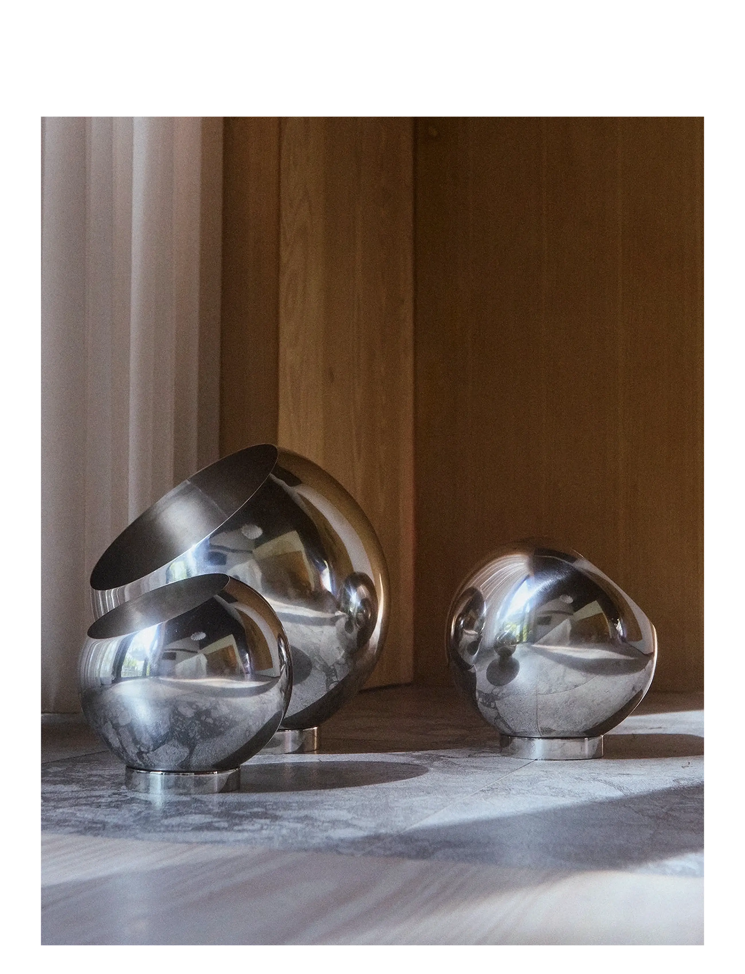 AYTM - GLOBE flowerpot - donice - silver - 2