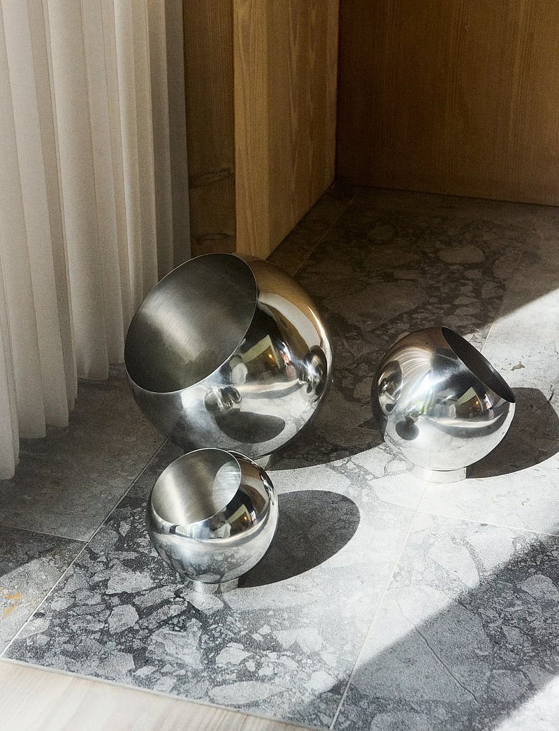 AYTM - GLOBE flowerpot - blumentöpfe - silver - 1