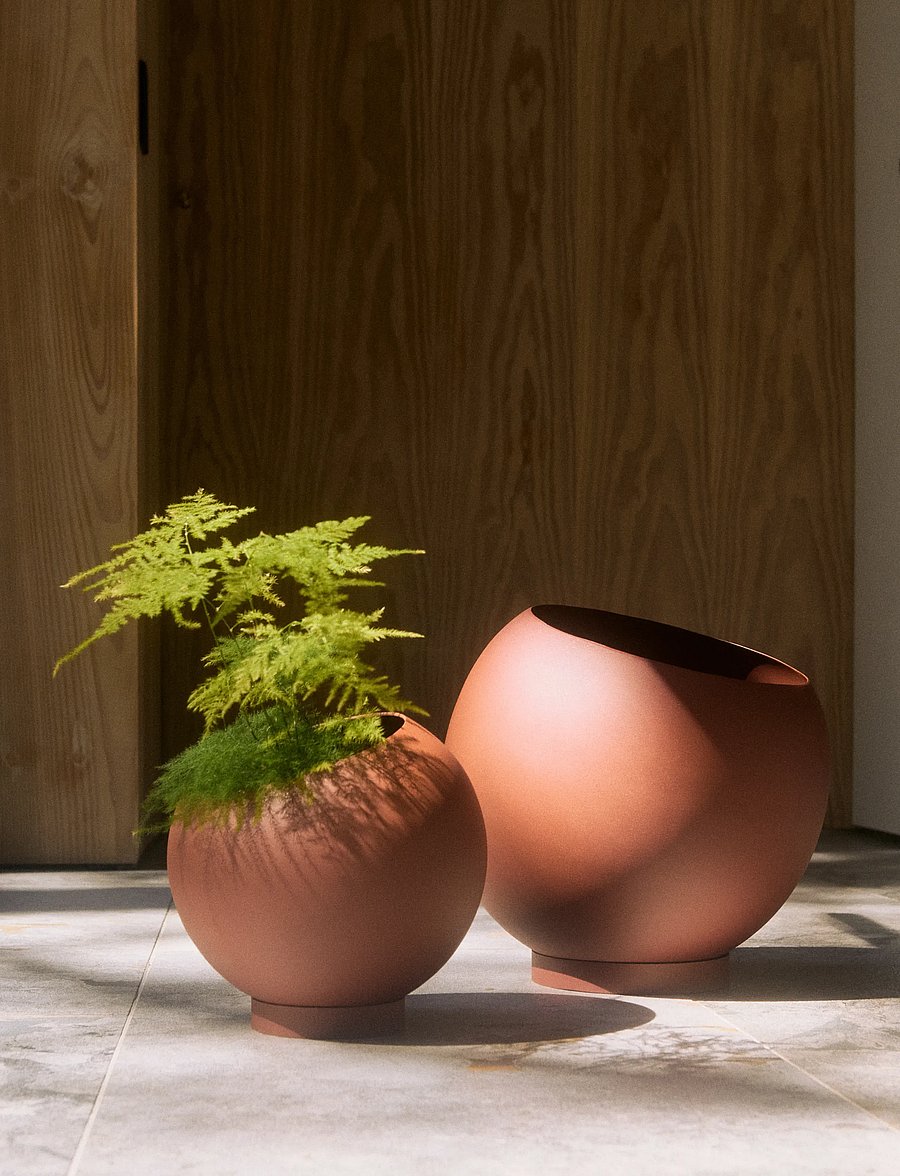 AYTM - GLOBE flowerpot - blómapottar - ginger bread - 0