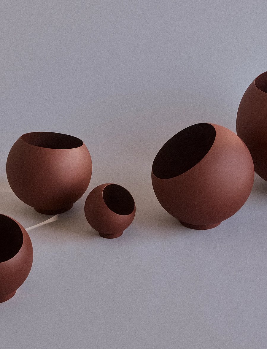 AYTM - GLOBE flowerpot - blómapottar - ginger bread - 2