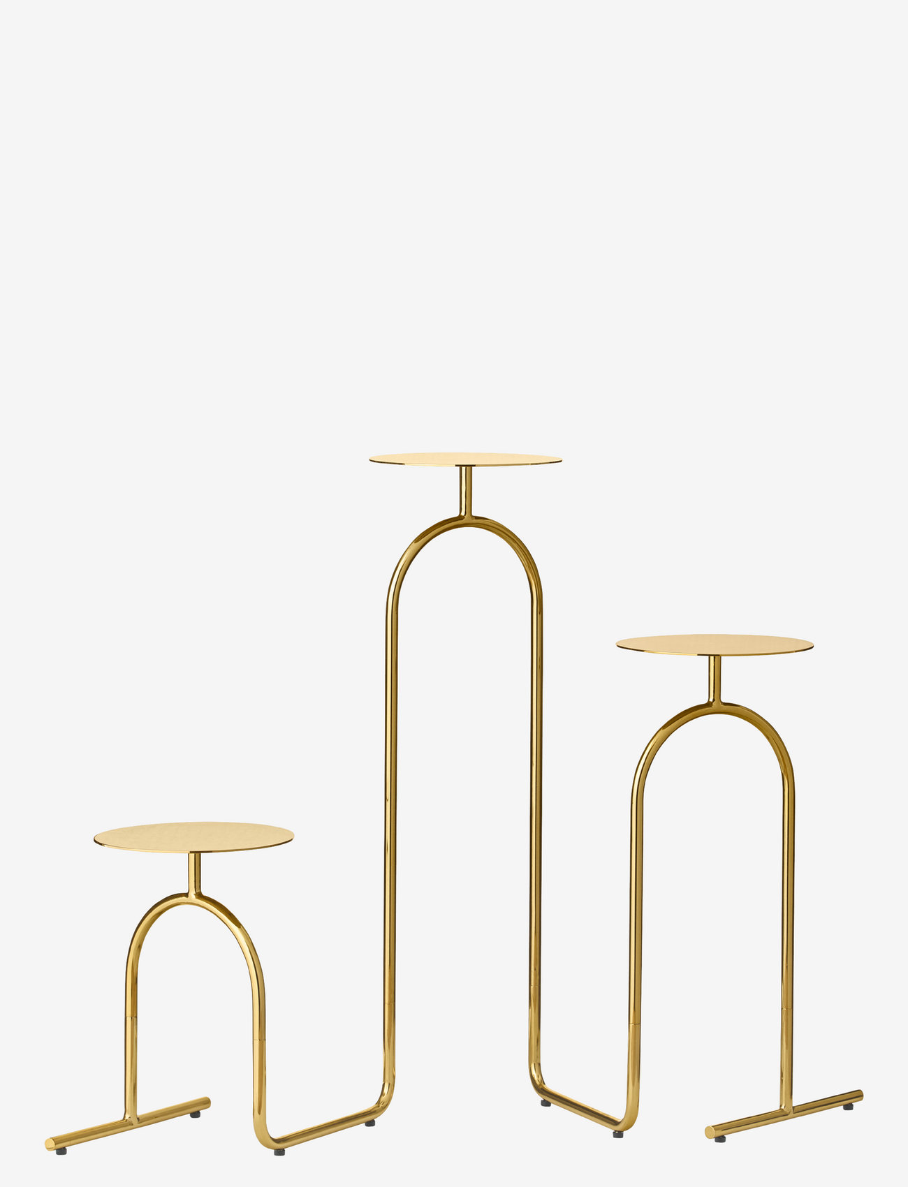 AYTM - HIATUS pedestal table - pöydät - gold - 0
