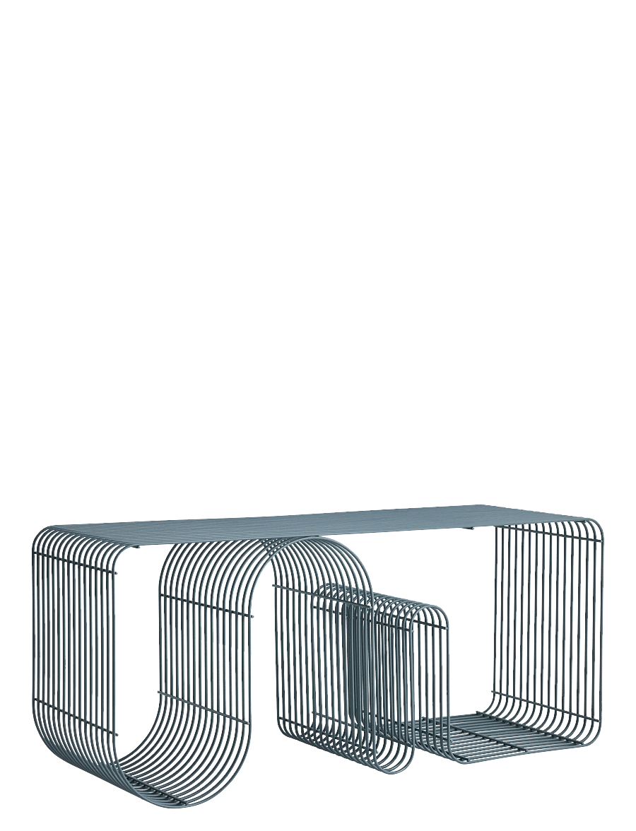AYTM - CURVA bench - hocker & bänke - dusty blue - 1