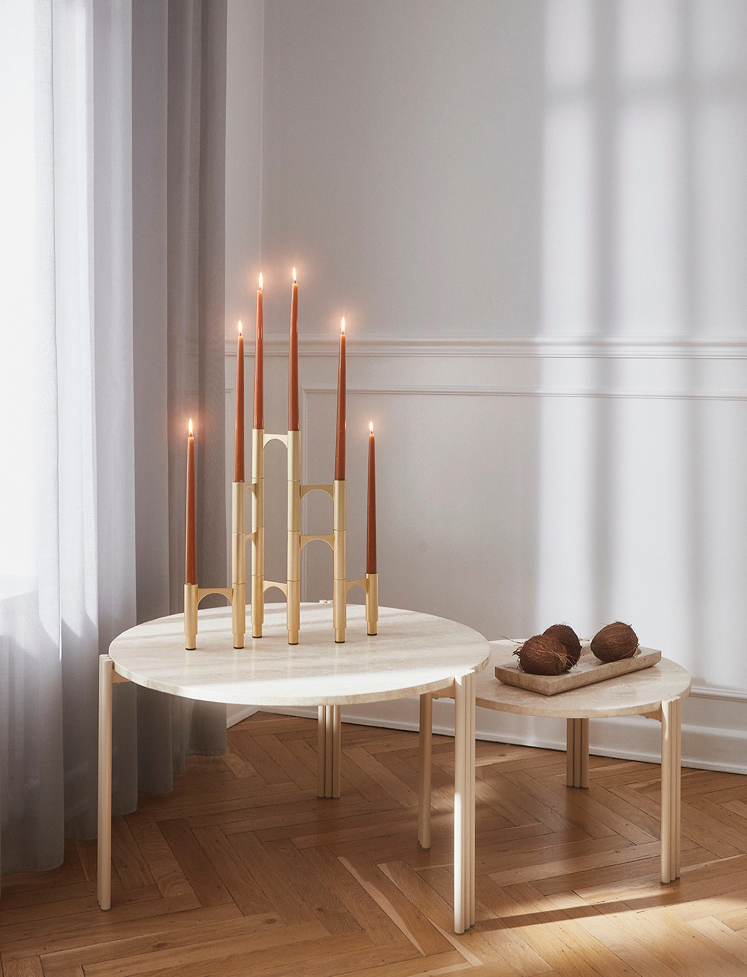 AYTM - COMPONO candleholder set/3 - candle holders & candlesticks - gold - 5