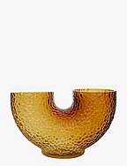 ARURA Low glass vase - AMBER