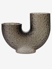 ARURA medium glass vase - BLACK