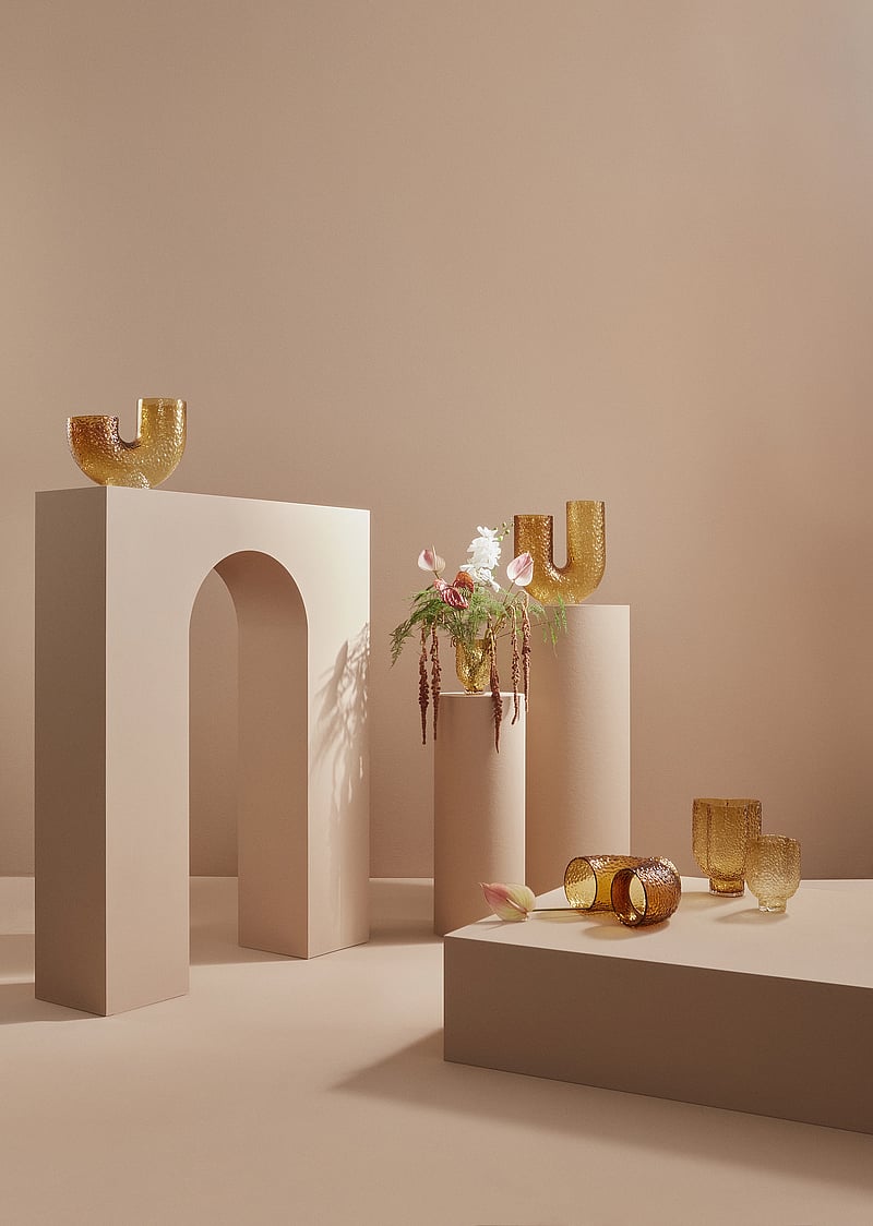 AYTM - ARURA high glass vase - vaasid - amber - 5