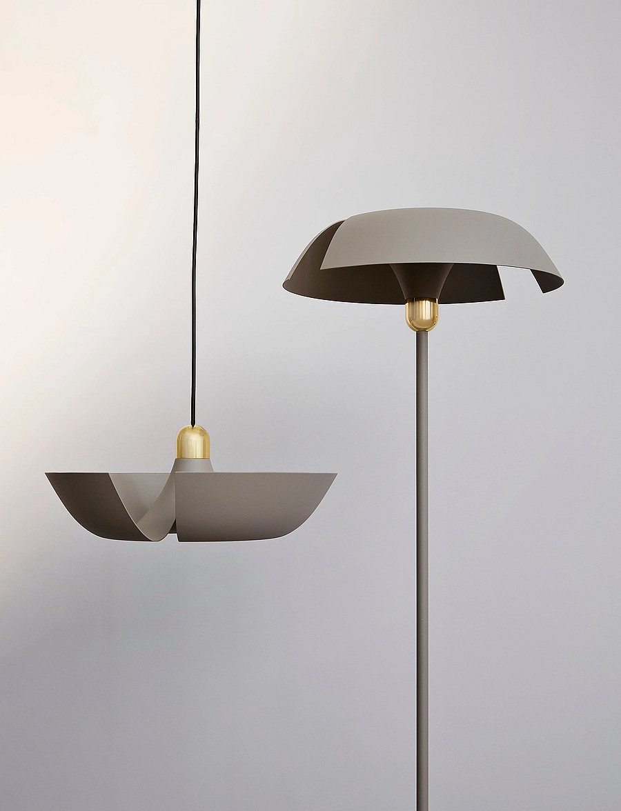 AYTM - CYCNUS Pendant - taupe/gold - 2