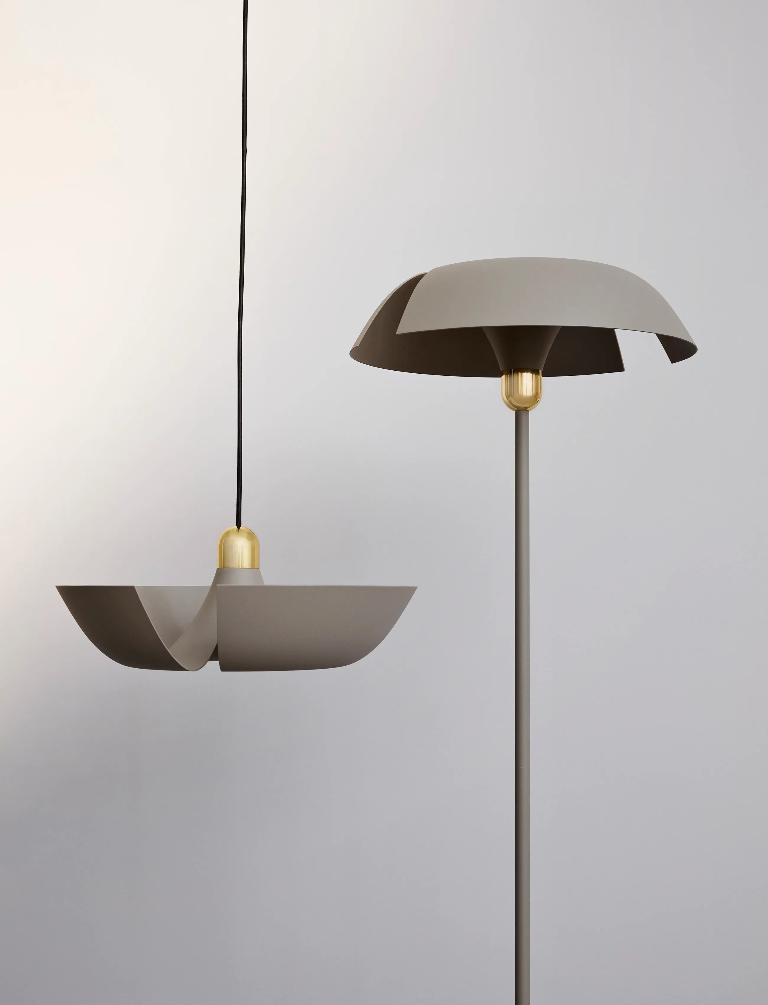 AYTM - CYCNUS Pendant - taupe/gold - 0