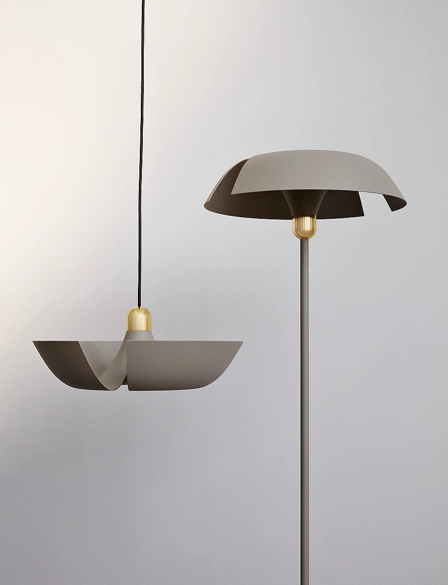 AYTM - CYCNUS Pendant - taupe/gold - 0