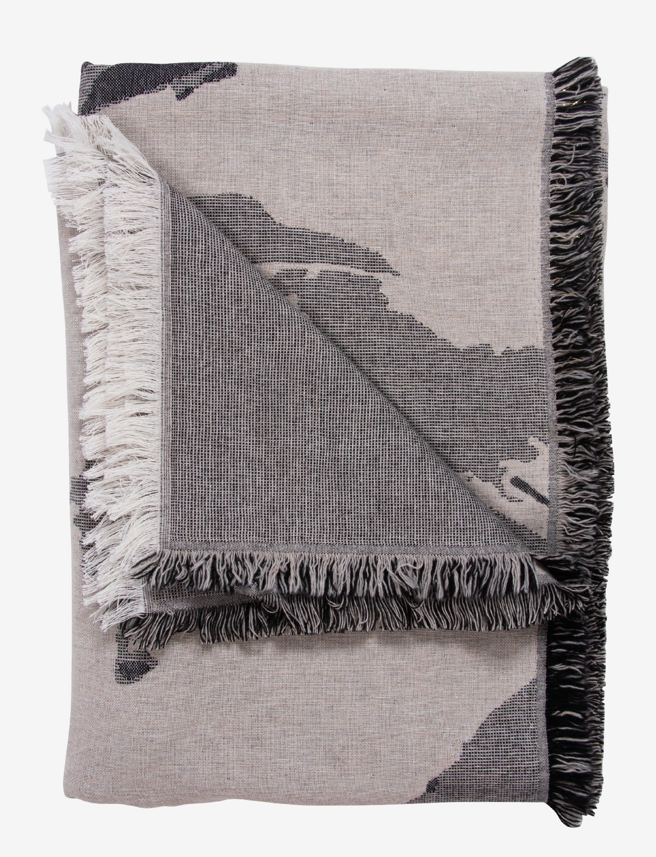 AYTM - FLOREO throw - blankets & throws - taupe/grey/black - 0
