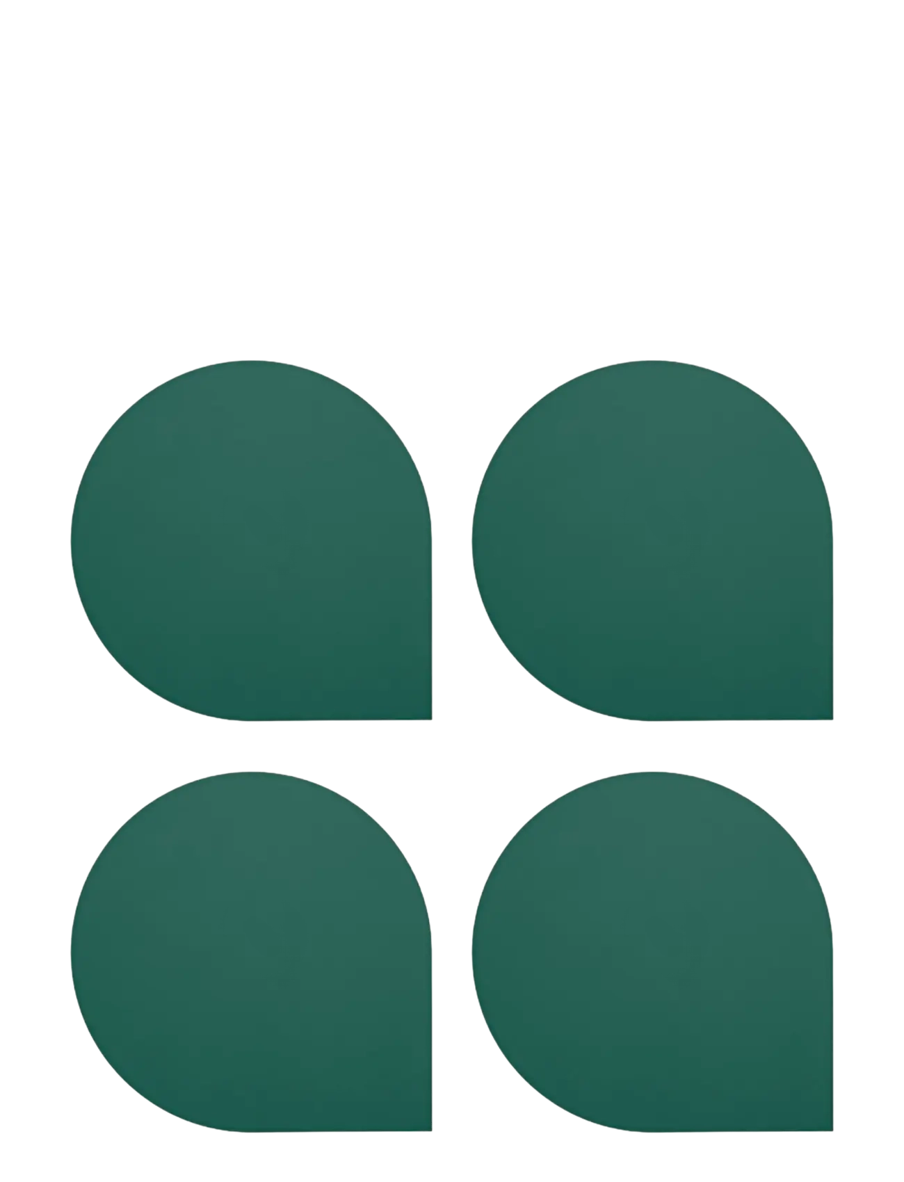 AYTM Stilla Glasbrikker (Sæt Of 4), One Size, Dining & Table Accessories, Grün - Coasters, Homeware