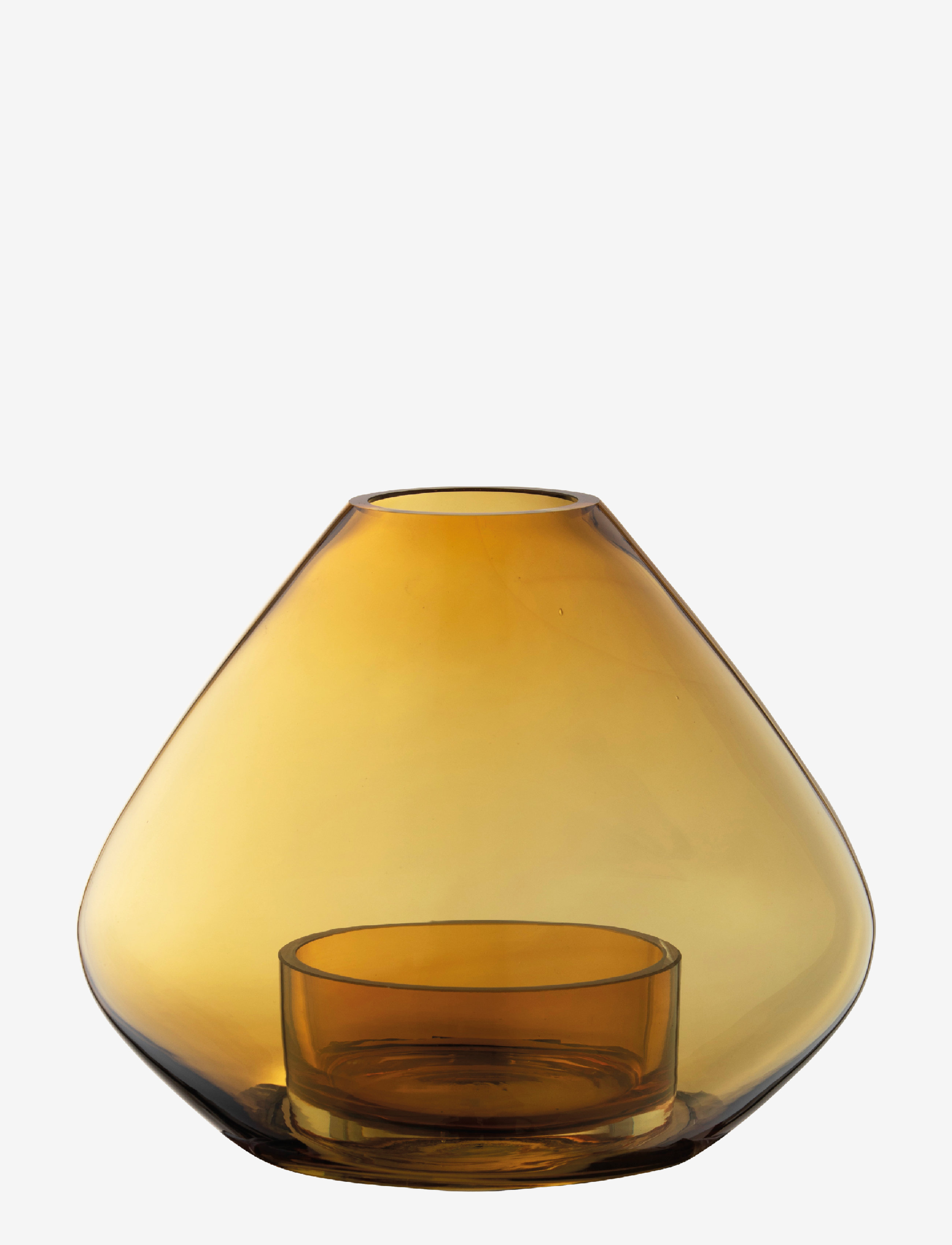 AYTM Uno Lanterne/Vase, H12 cm, Candlesticks & Tealight Holders, Gold - Indoor Lanterns, Homeware