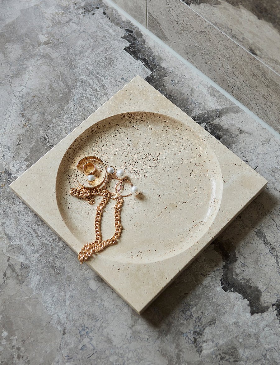 AYTM - REGINA dish - dekoratiivsed vaagnad - travertine - 0