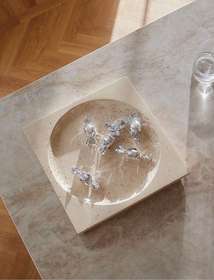 AYTM - REGINA dish - dekoratiivsed vaagnad - travertine - 2