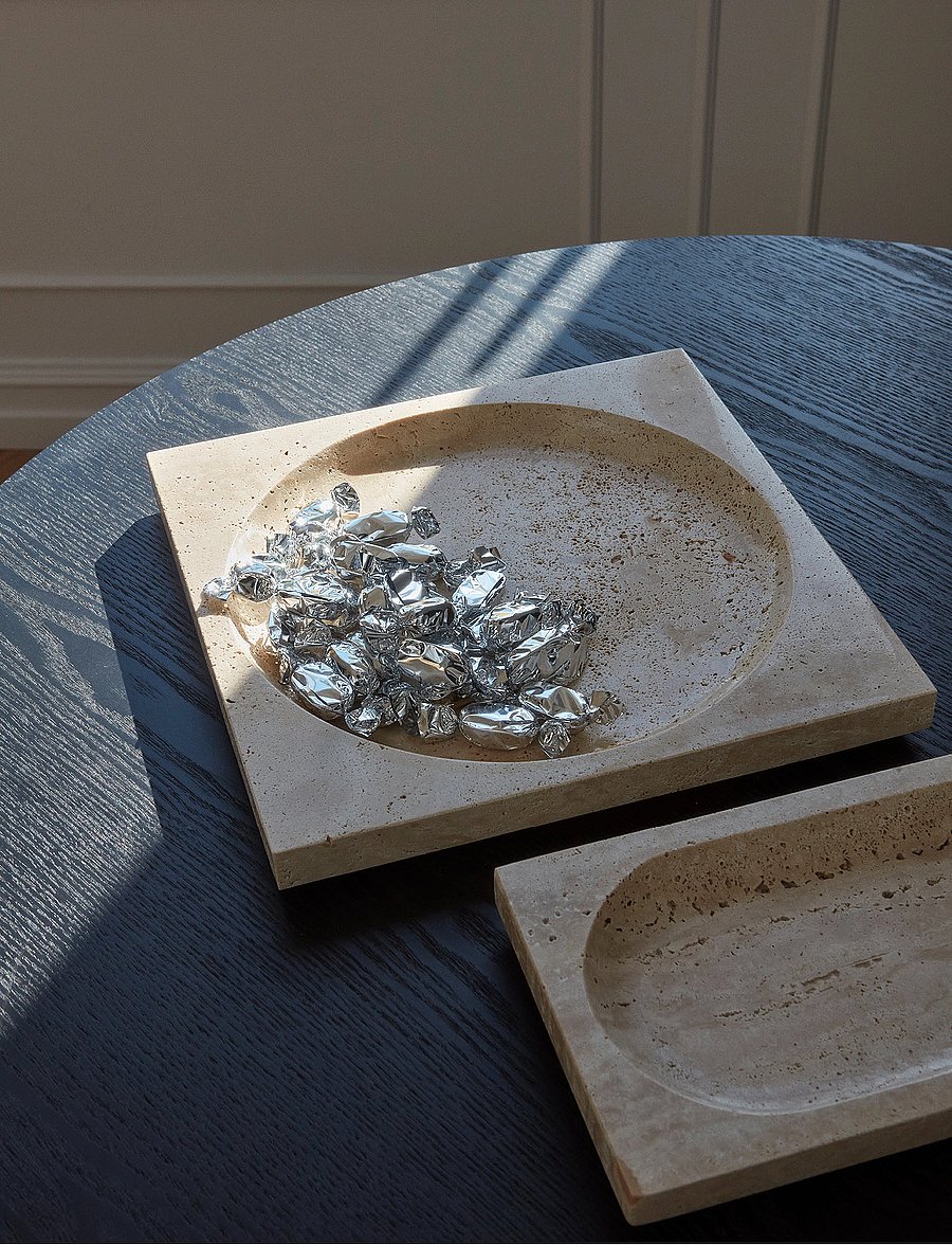 AYTM - REGINA dish - dekoratiivsed vaagnad - travertine - 3