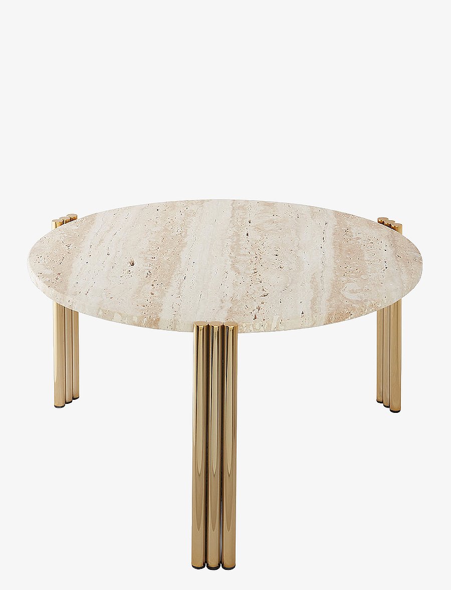 AYTM - TRIBUS coffee table - gold/travertine - 0