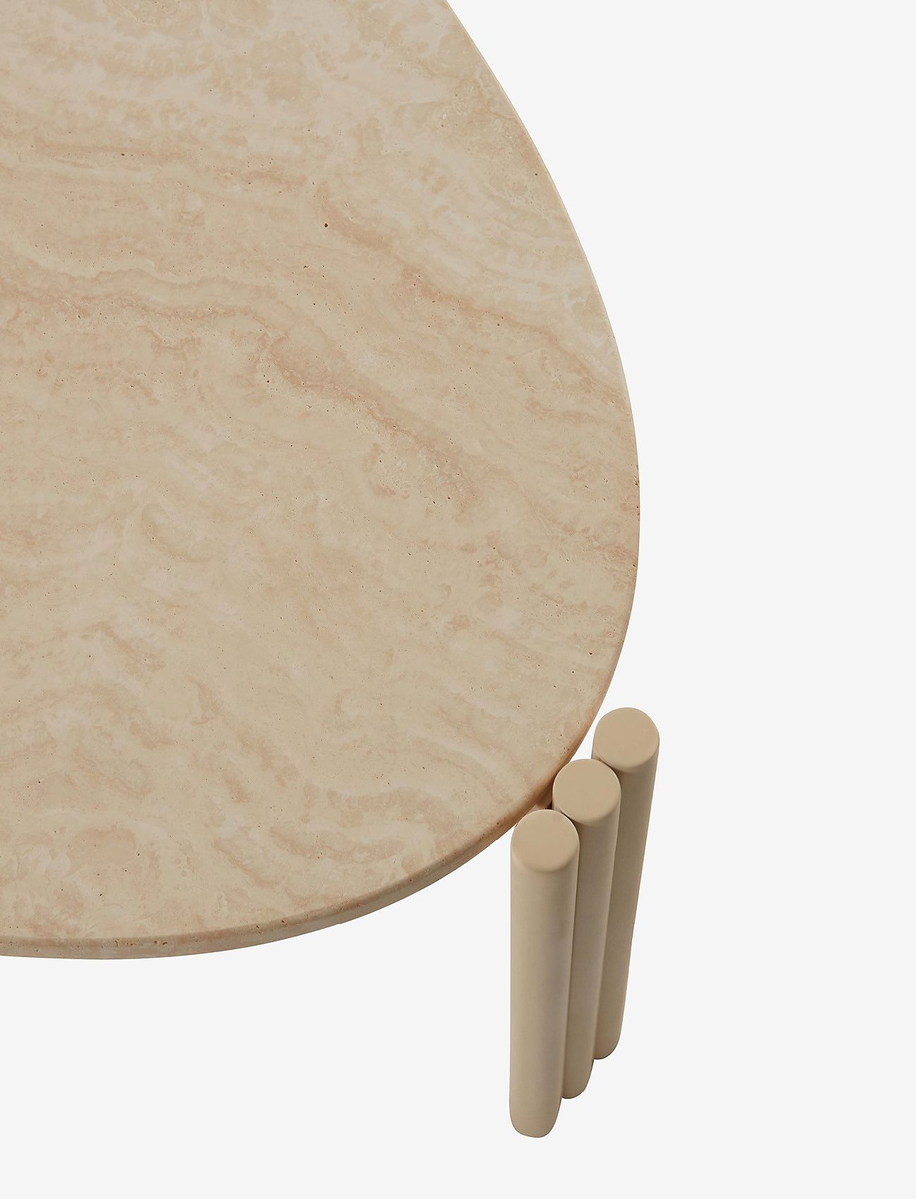 AYTM - TRIBUS oval coffee table - light sand/travertine - 1