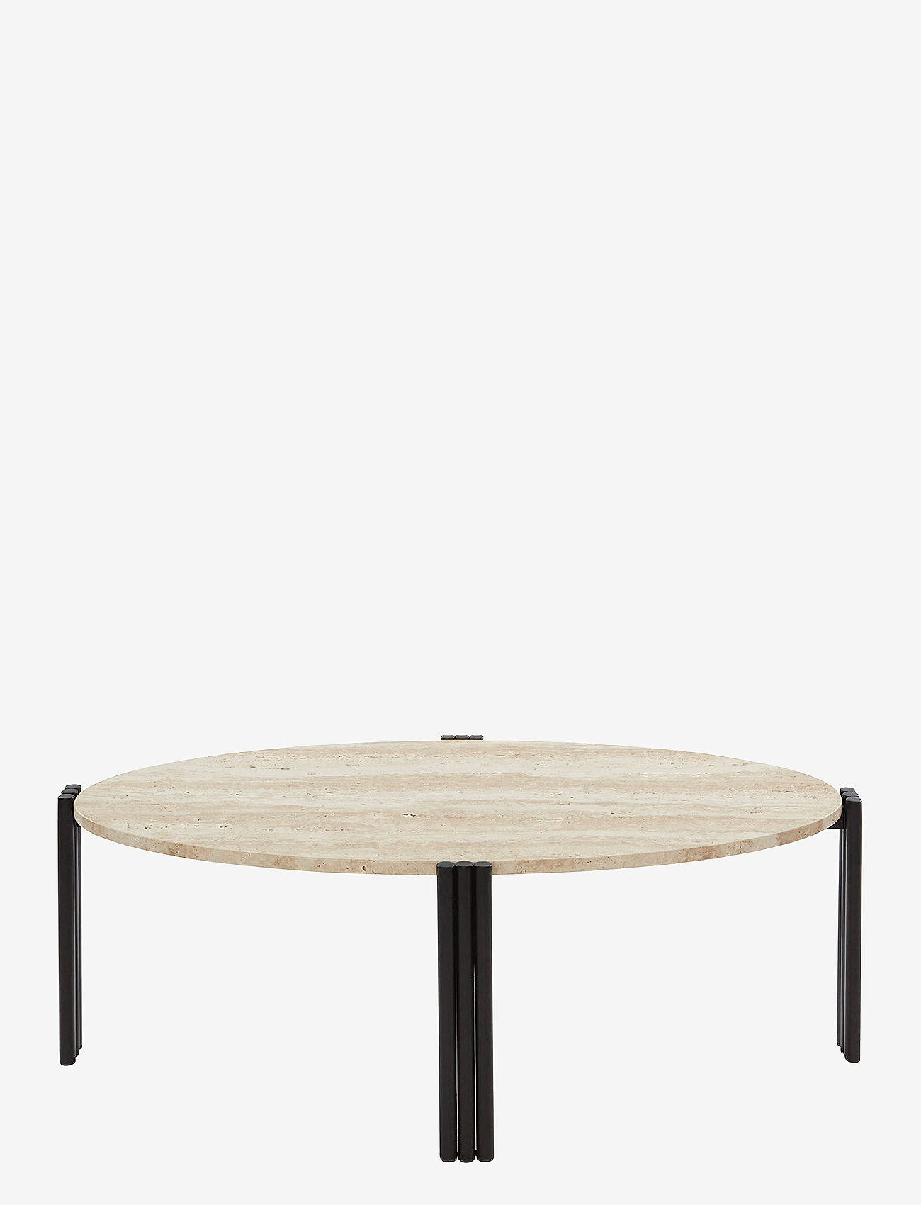 AYTM - TRIBUS oval coffee table - black/travertine - 0