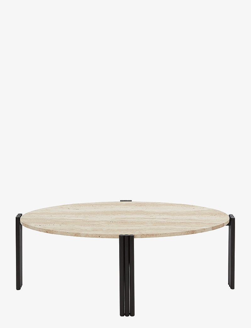 AYTM - TRIBUS oval coffee table - black/travertine - 0