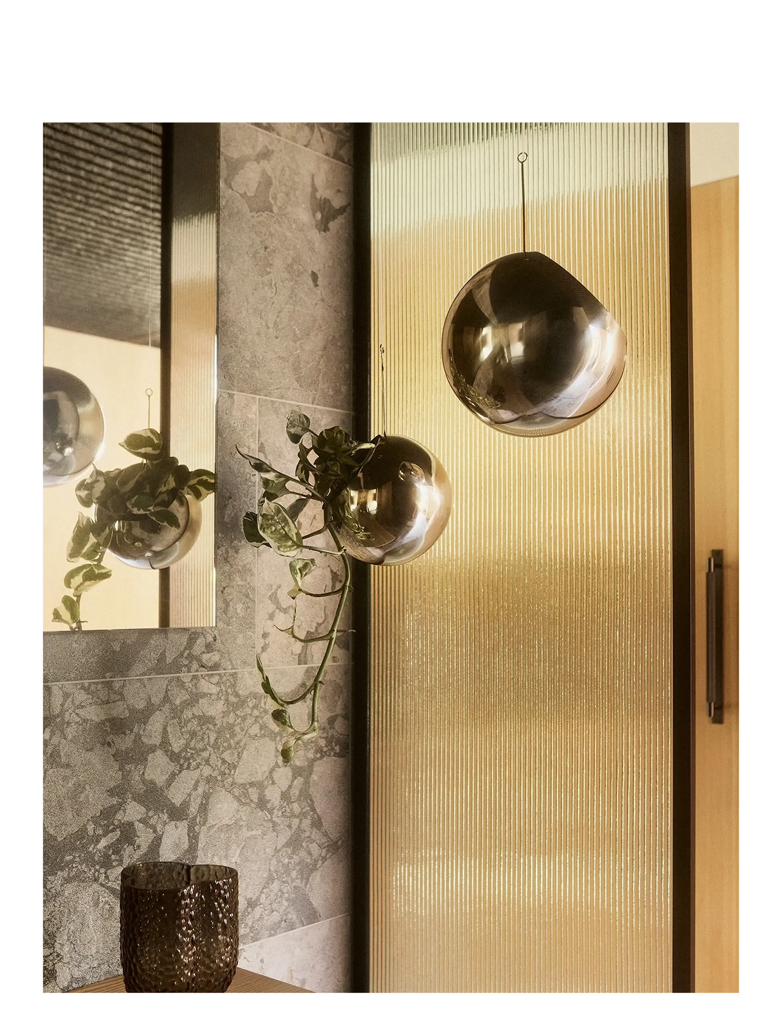 AYTM - GLOBE hanging flowerpot - bloempotten - silver - 2
