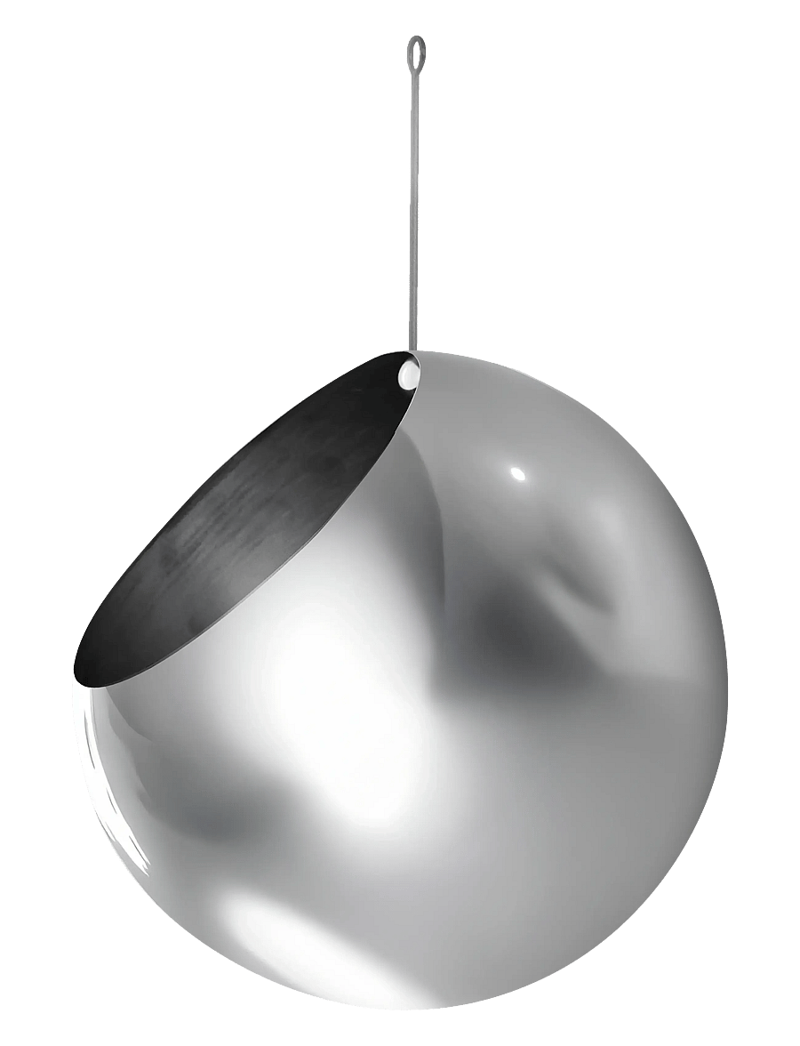 AYTM - GLOBE hängande blomkruka - silver - 0