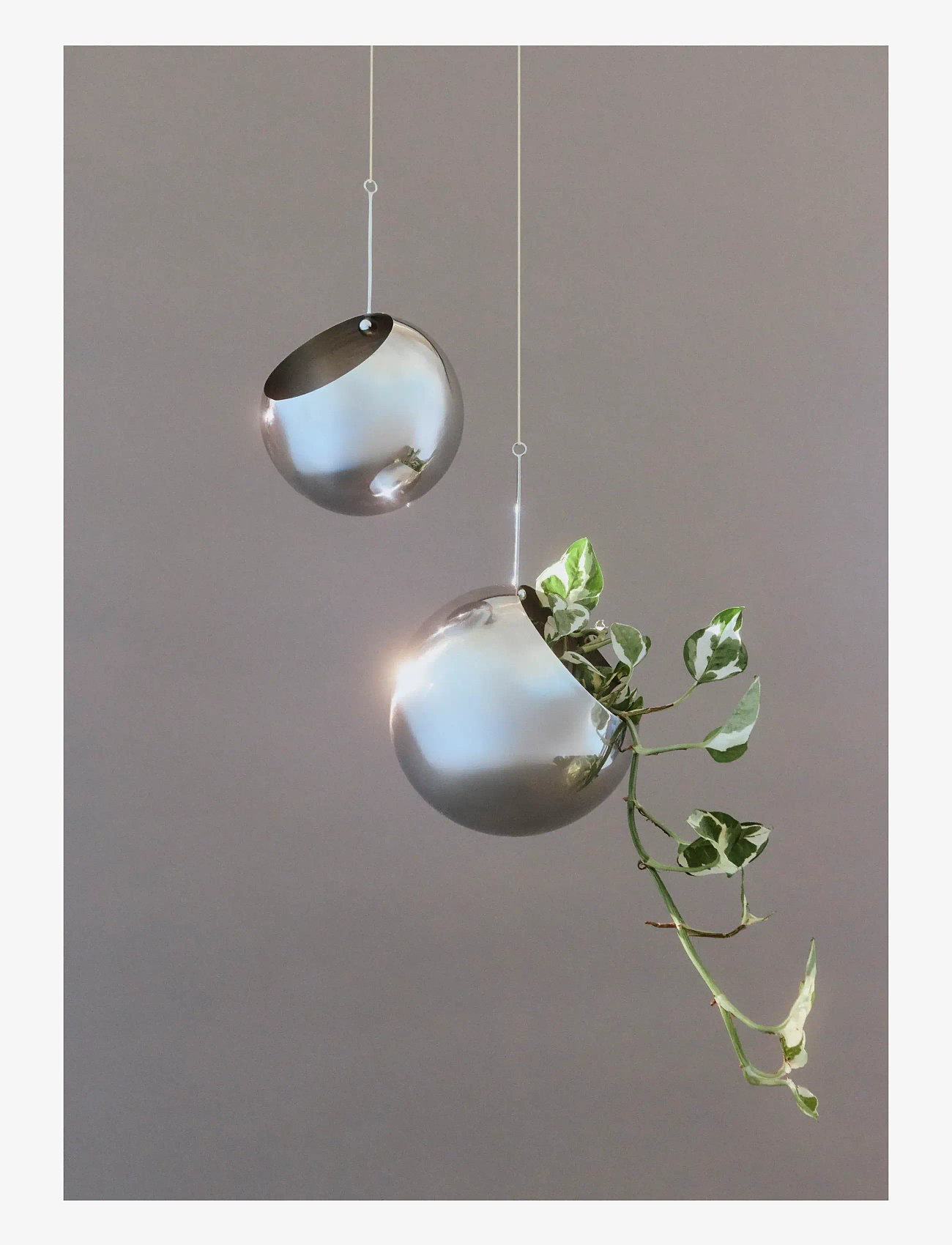 AYTM - GLOBE hanging flowerpot - plöntu pottar - silver - 2