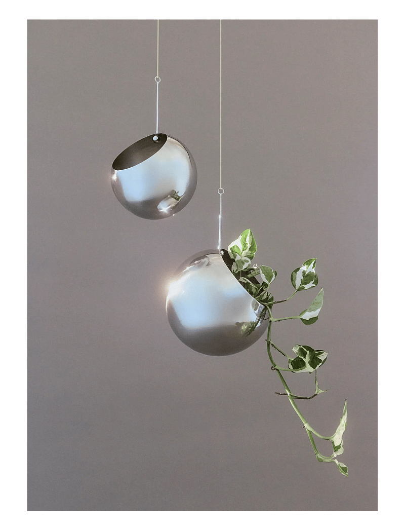 AYTM - GLOBE hanging flowerpot - plöntu pottar - silver - 2