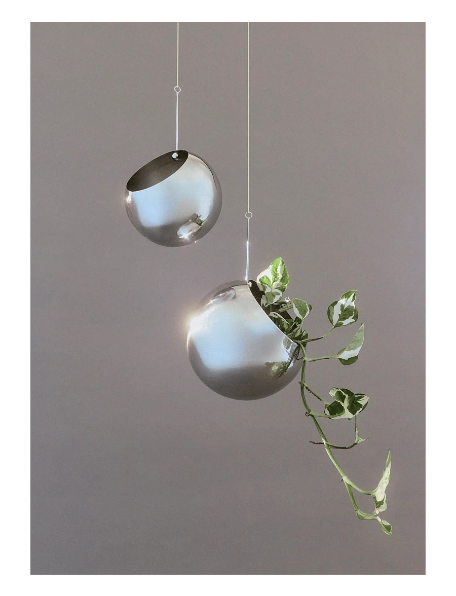 AYTM - GLOBE hängande blomkruka - silver - 2