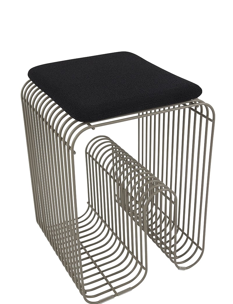 AYTM - CURVA seat cushion for stool - stuhlkissen - anthracite bouclÉ - 2