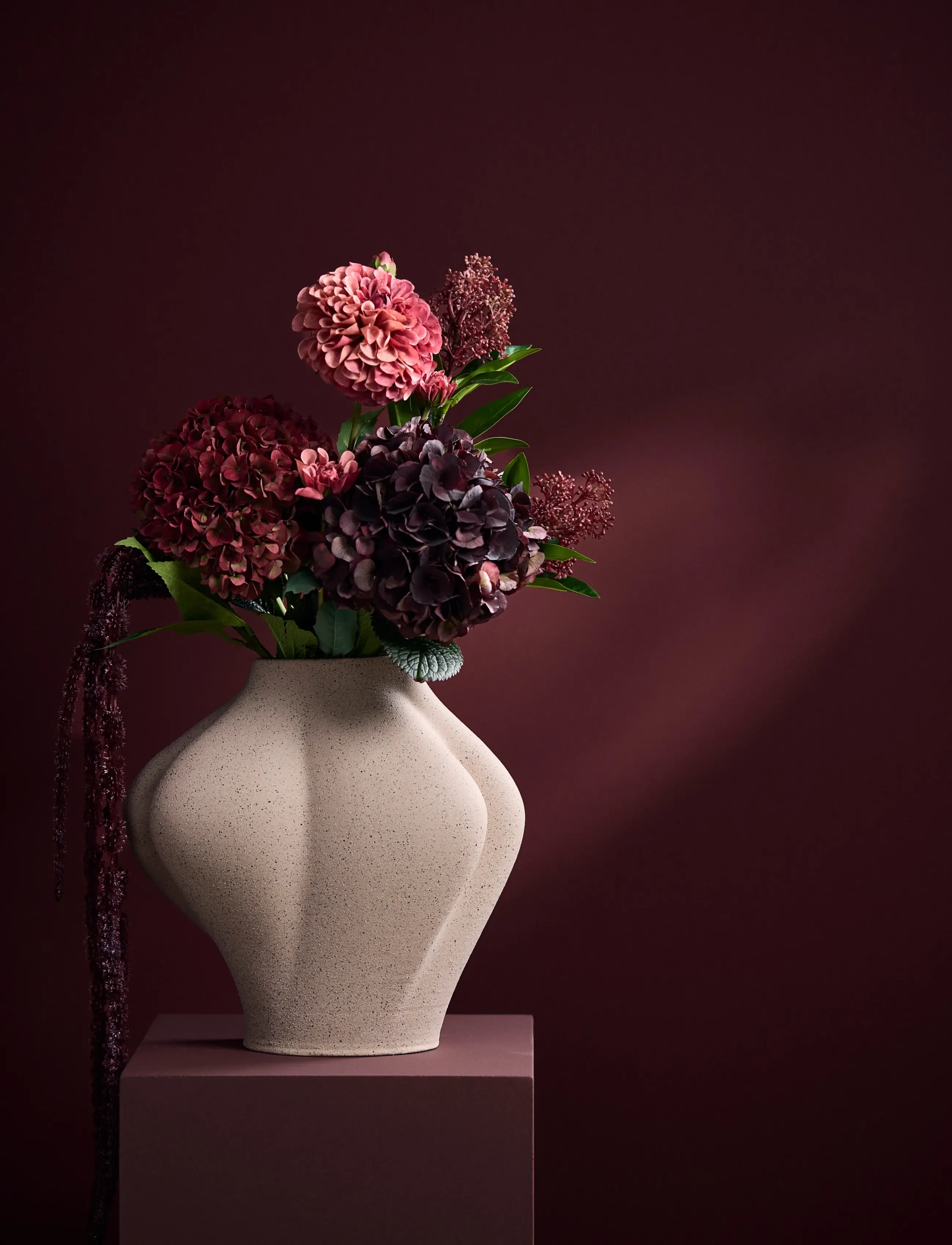 AYTM Saltare Vase Lille, Ø15XH25 cm, Pink, Vases > Other Vases, Unisex