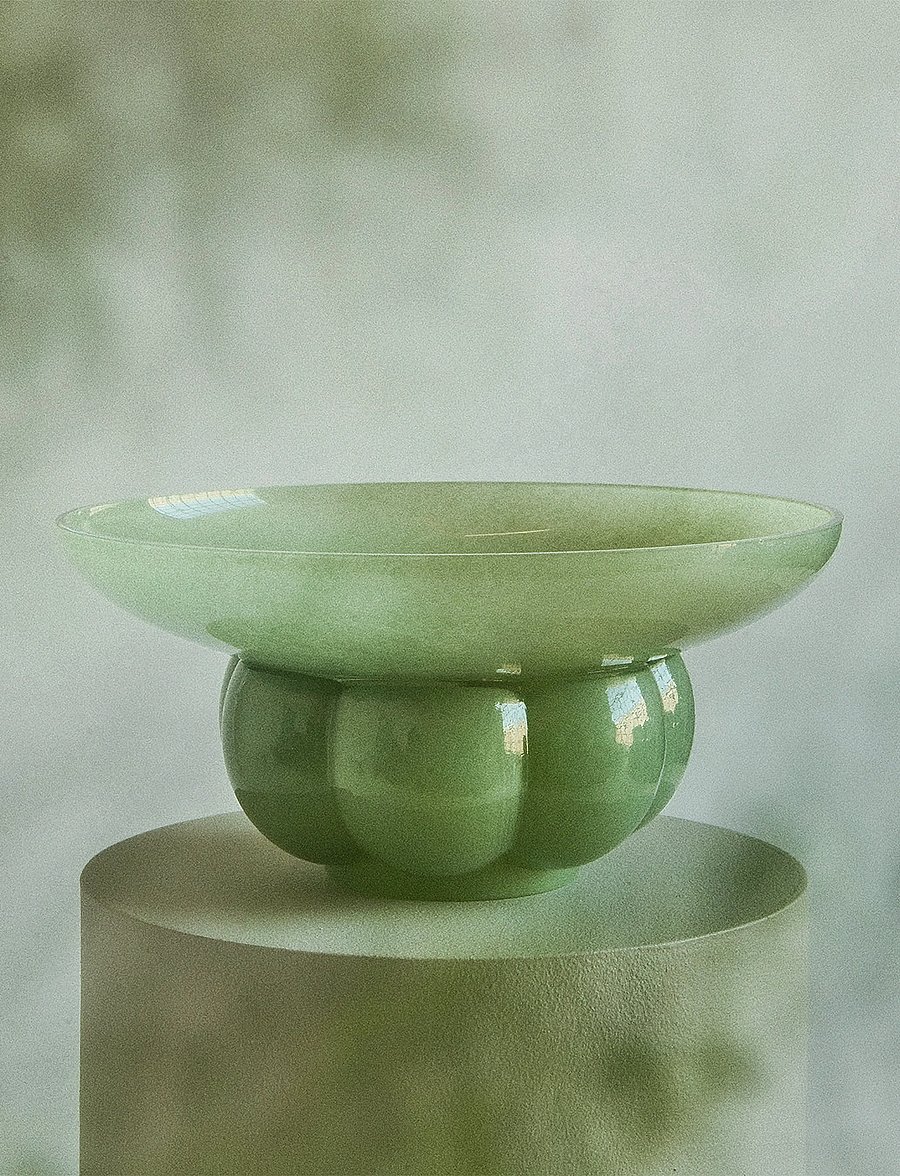 AYTM - UVA glass bowl - obstschalen - pastel green - 0