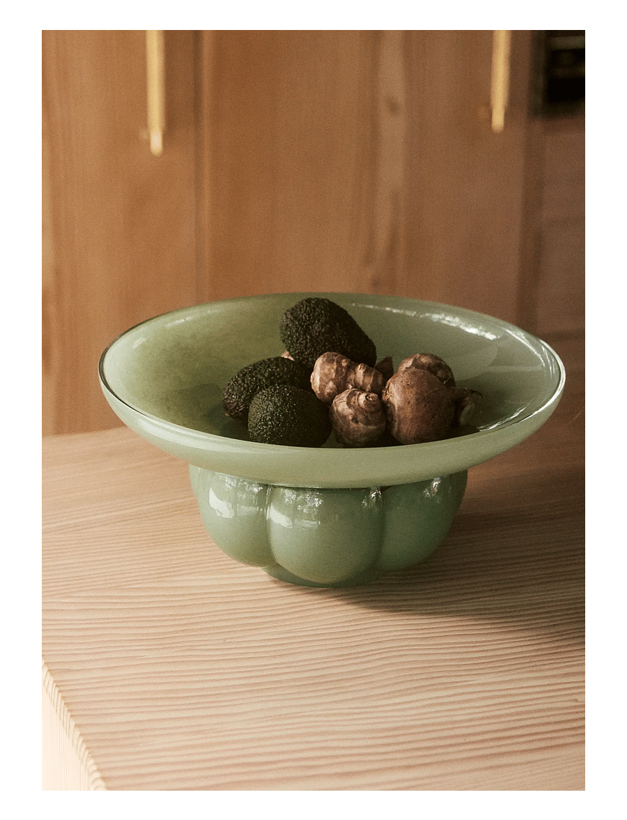 AYTM - UVA glass bowl - obstschalen - pastel green - 3