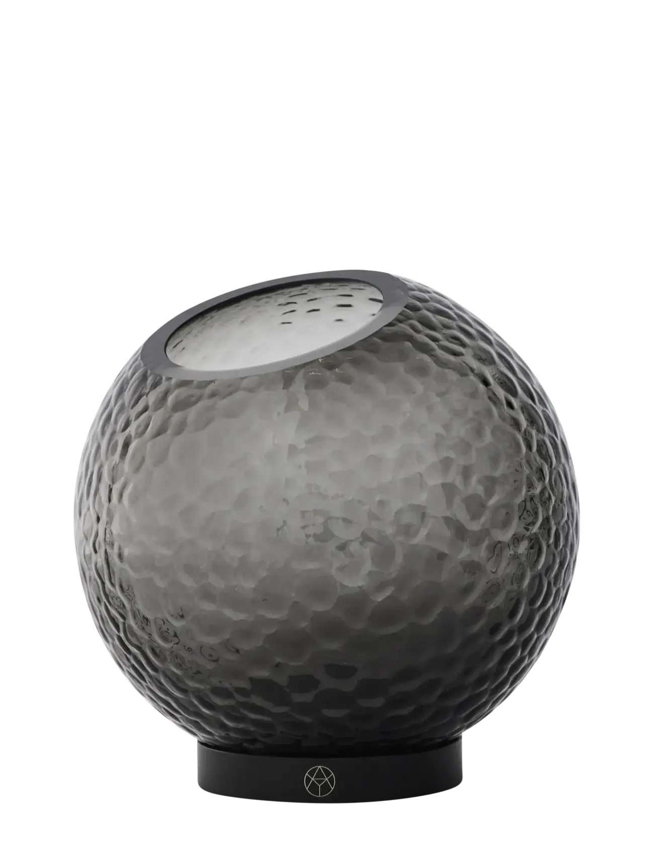 AYTM Globe Bubbles Vase Med Holder, Cylindervase, Grå, Str: Ø17XH17CM