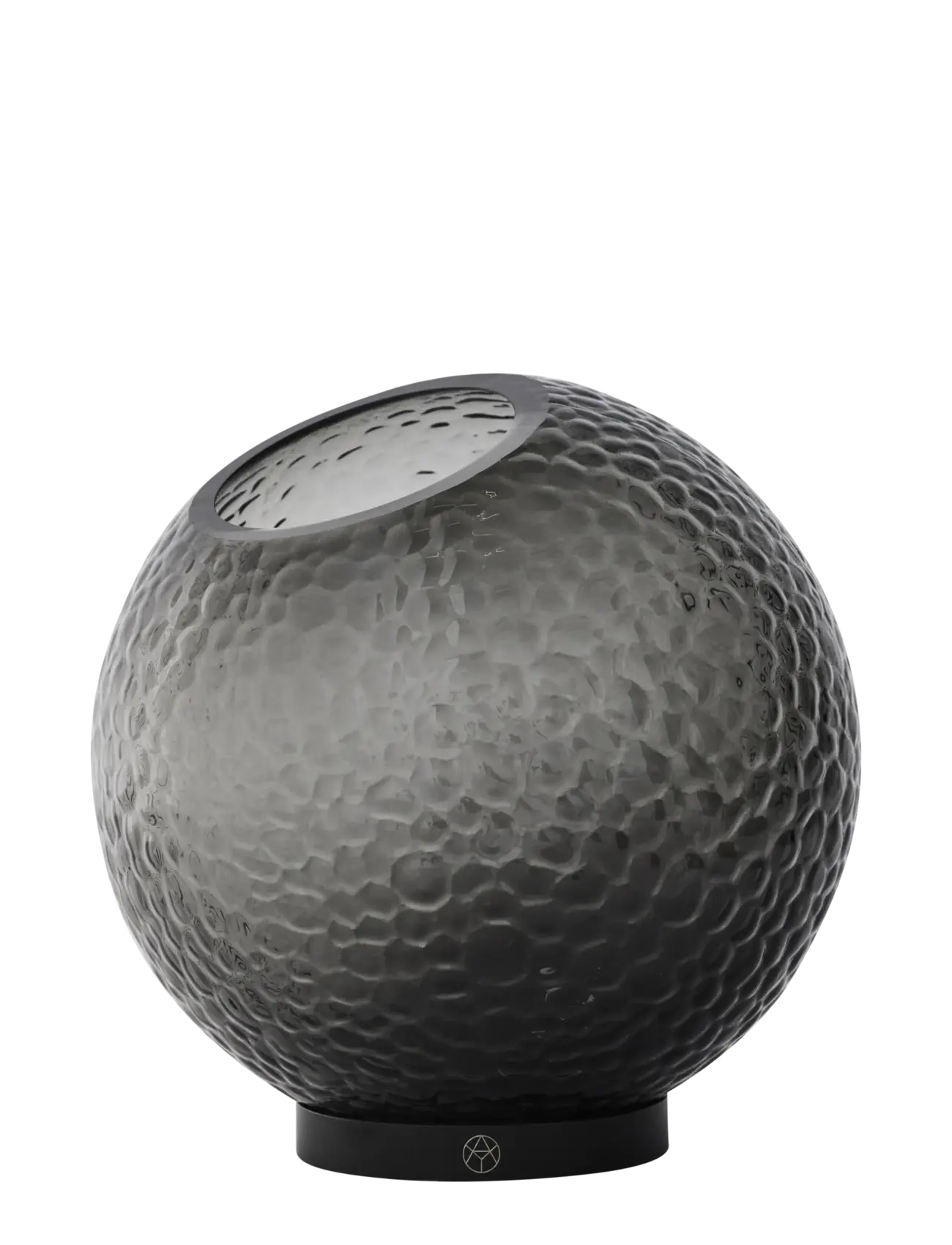 AYTM Globe Bubbles Vase Med Holder, Cylindervase, Grå, Str: Ø21XH21CM