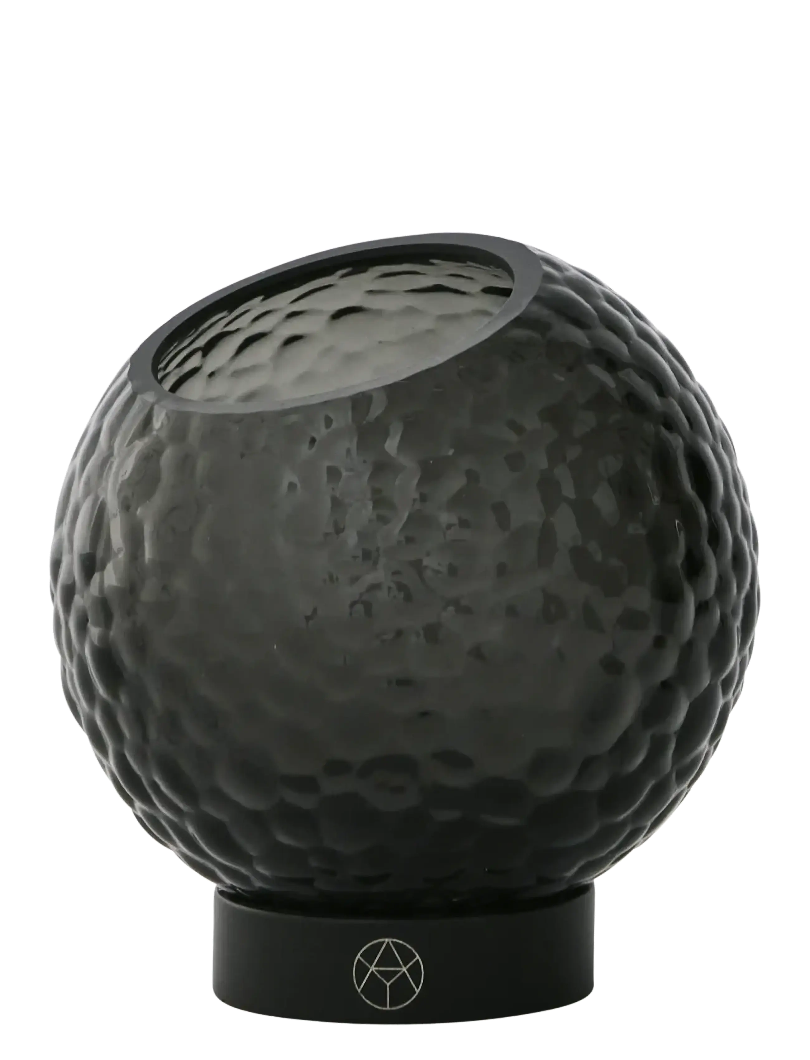 AYTM Globe Bubbles Fyrfadsstage Med Holder, Cylindervase, Sort, Str: Ø10XH9.5CM