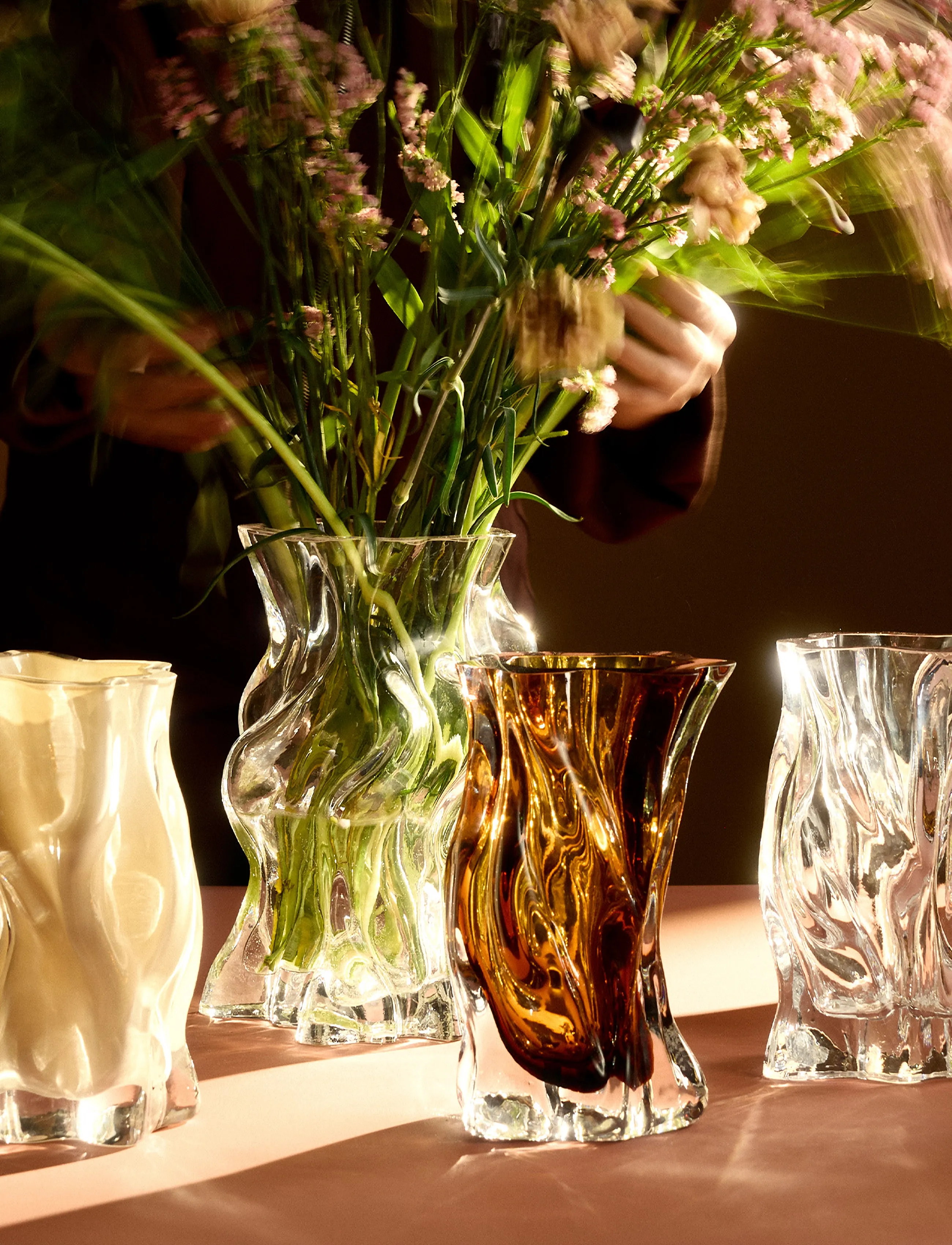 AYTM - VENA vase S - vases - amber - 4