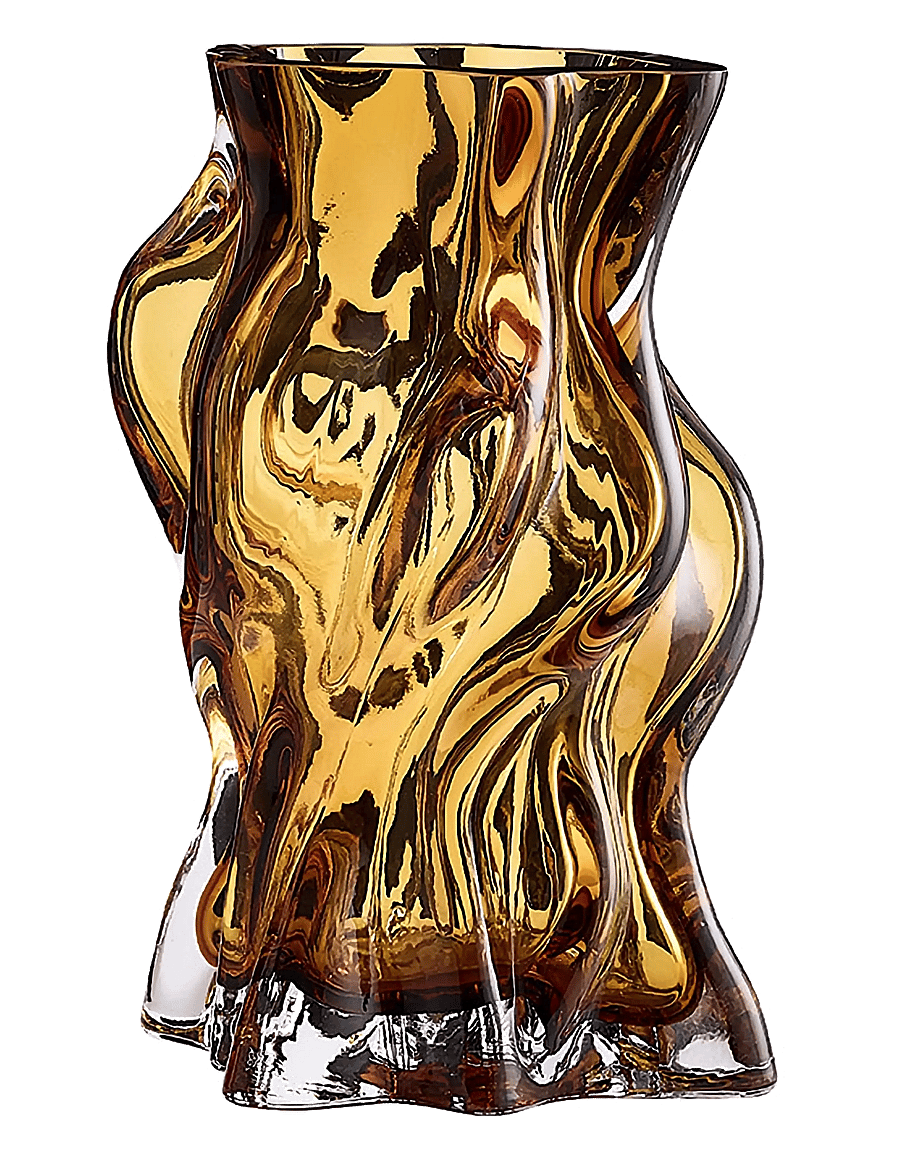 AYTM - VENA vase M - vasen - amber - 1
