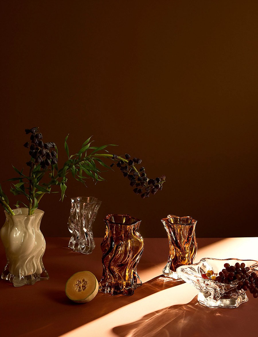 AYTM - VENA vase M - vasen - amber - 0