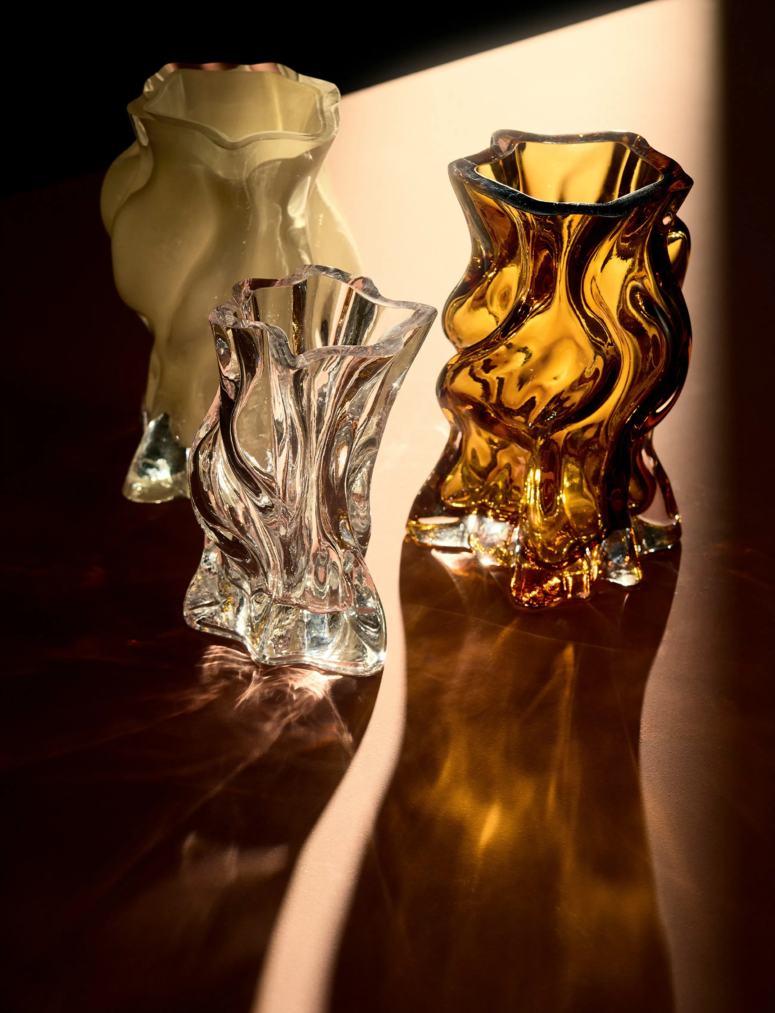 AYTM - VENA vase M - vases - amber - 4