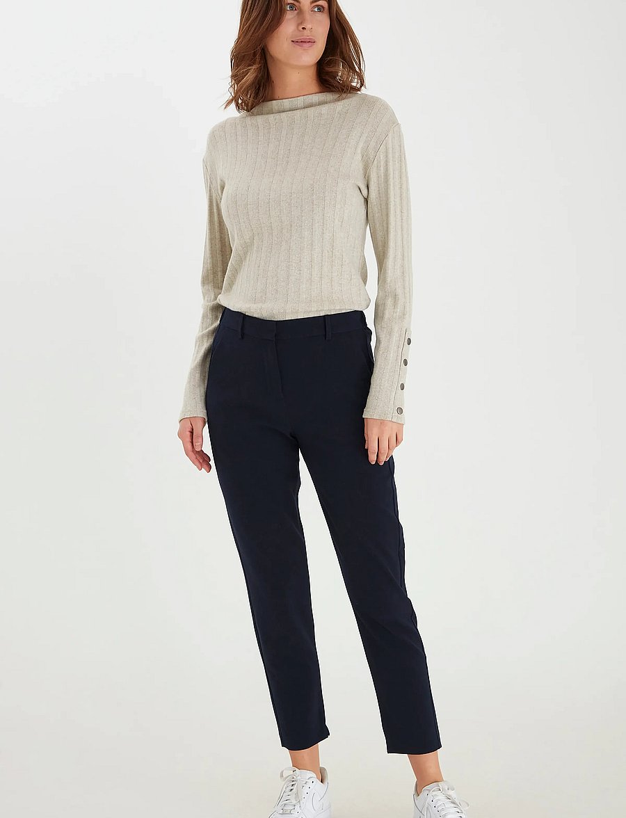 b.young - BYDANTA PANTS CROP - puvunhousut - copenhagen night - 0